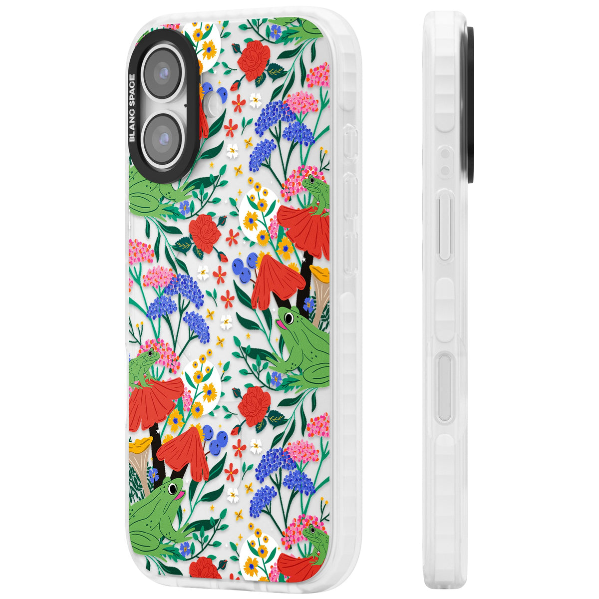 Tropical iPhone 16 / iPhone 16 Plus / iPhone 17 Impact Clear Phone Case side