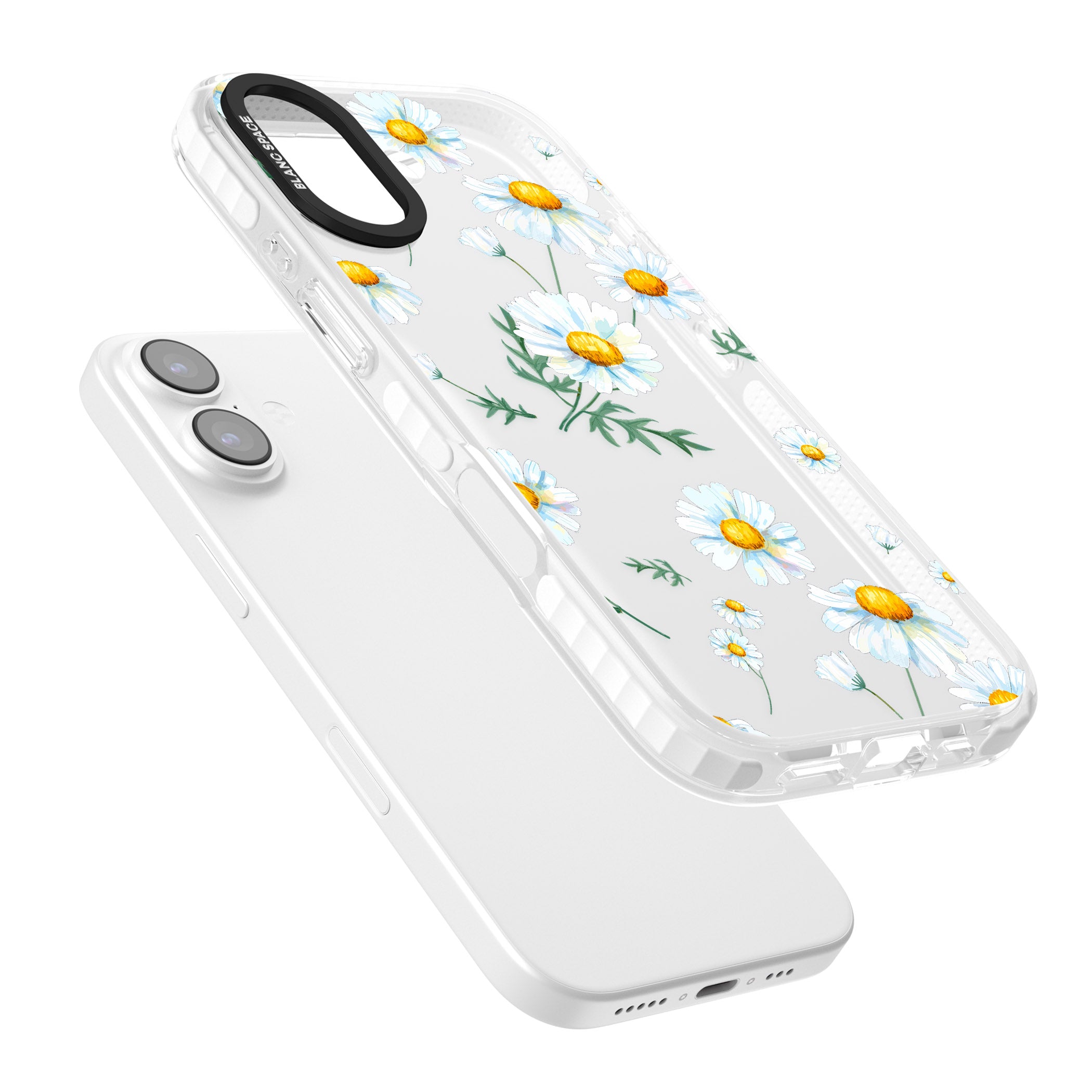 Vintage Painted Daisies iPhone 17 Impact Clear Phone Case Colours