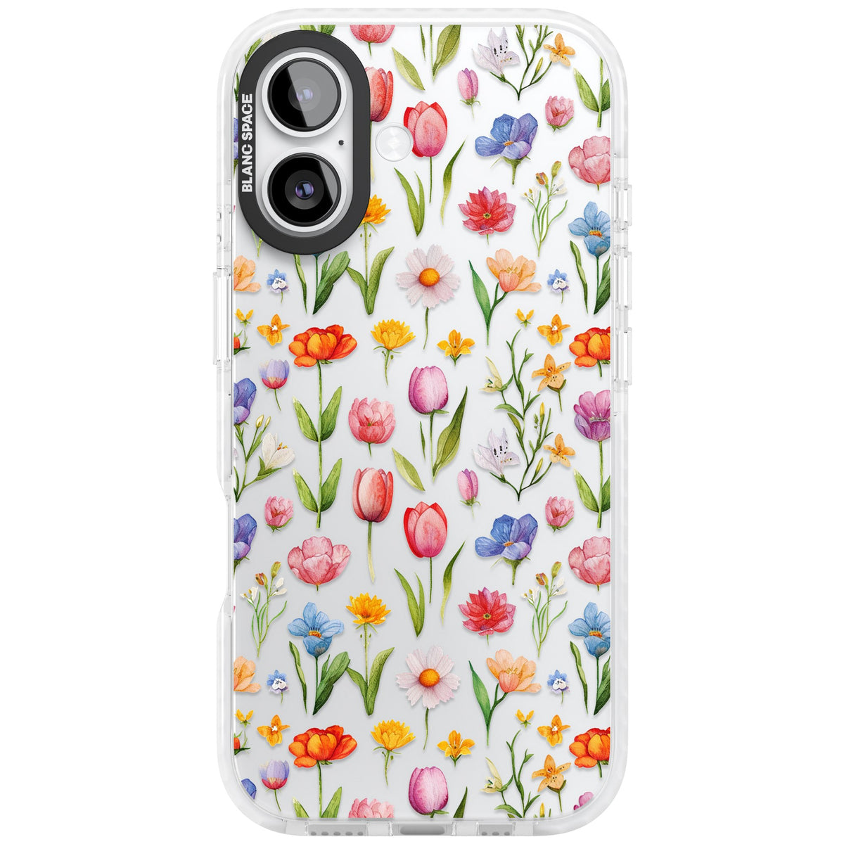 Small Flower Mix iPhone 16 / iPhone 16 Plus / iPhone 17 Impact Clear Phone Case front