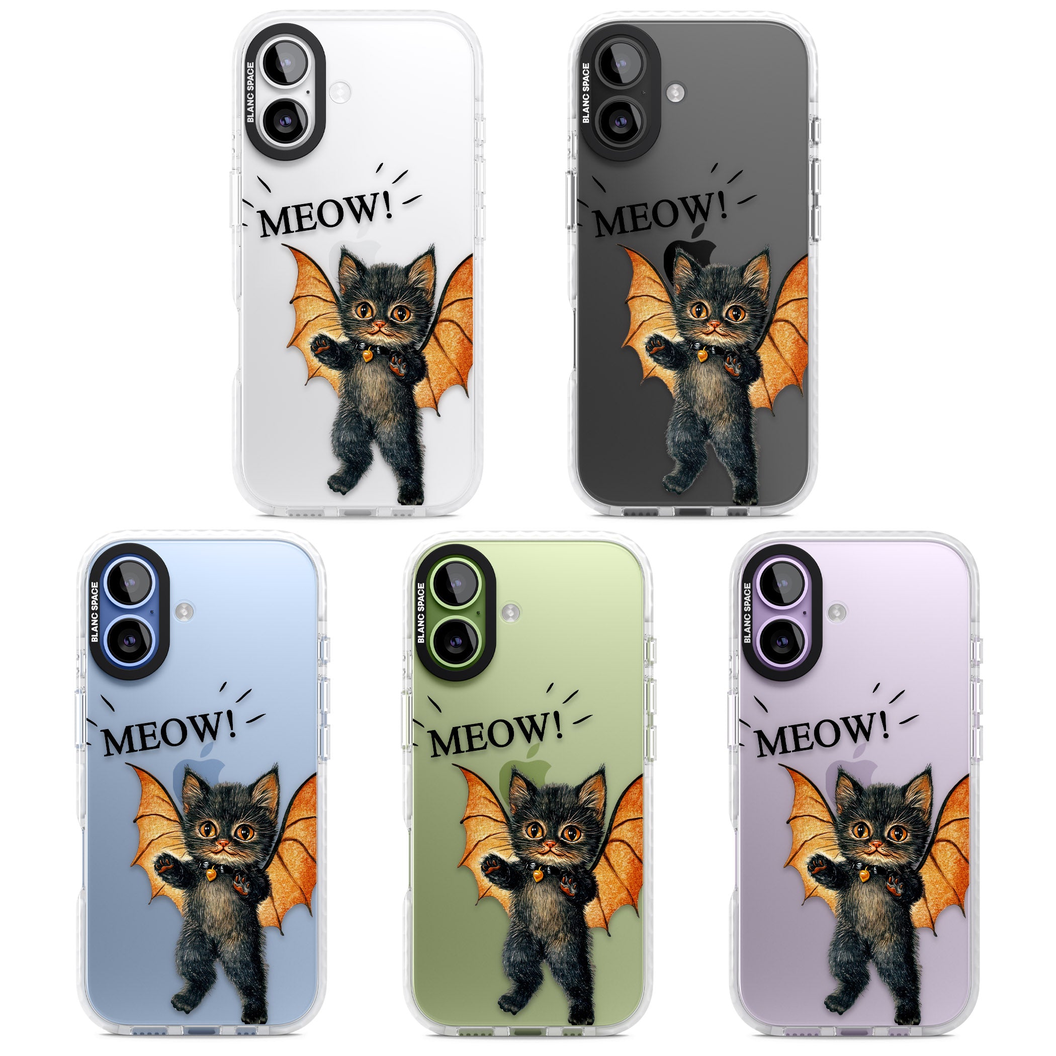 Meow iPhone 17 Impact Clear Phone Case APT Impact Protection