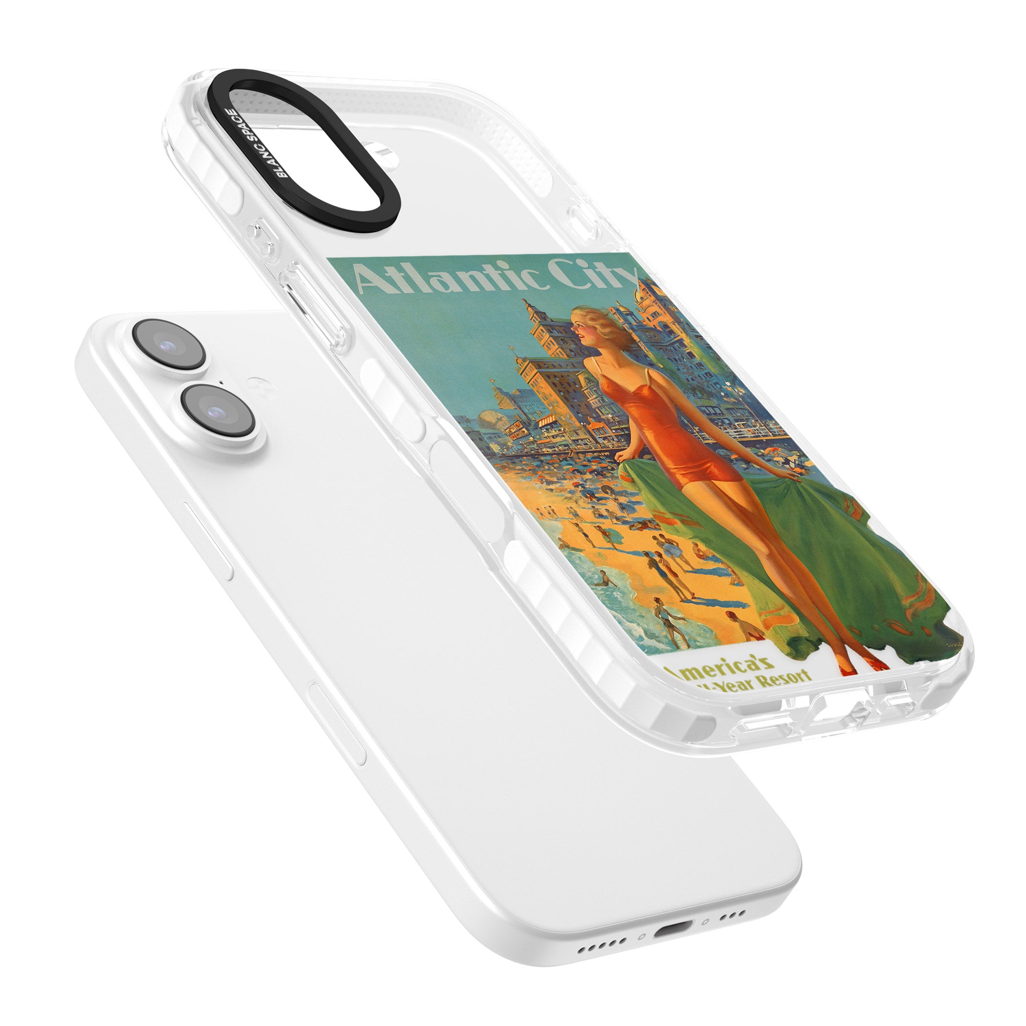 Atlantic City Vacation Poster iPhone 17 Impact Clear Phone Case Colours