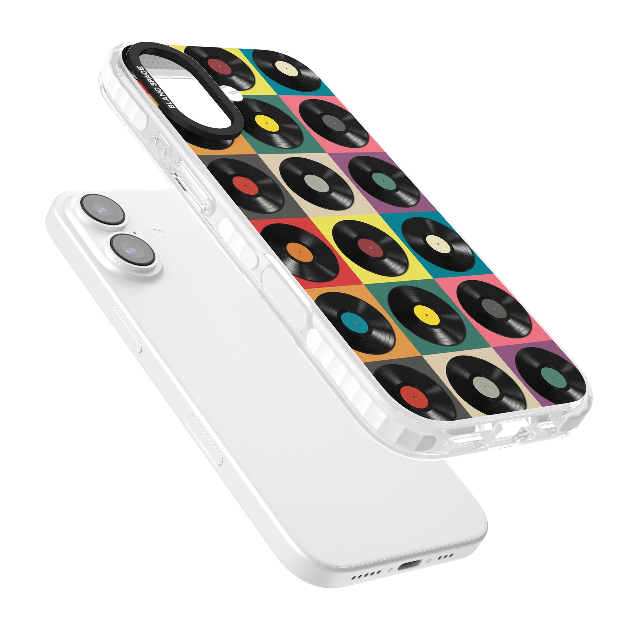 Vinyl Record Pattern iPhone 17 Impact Clear Phone Case Colours
