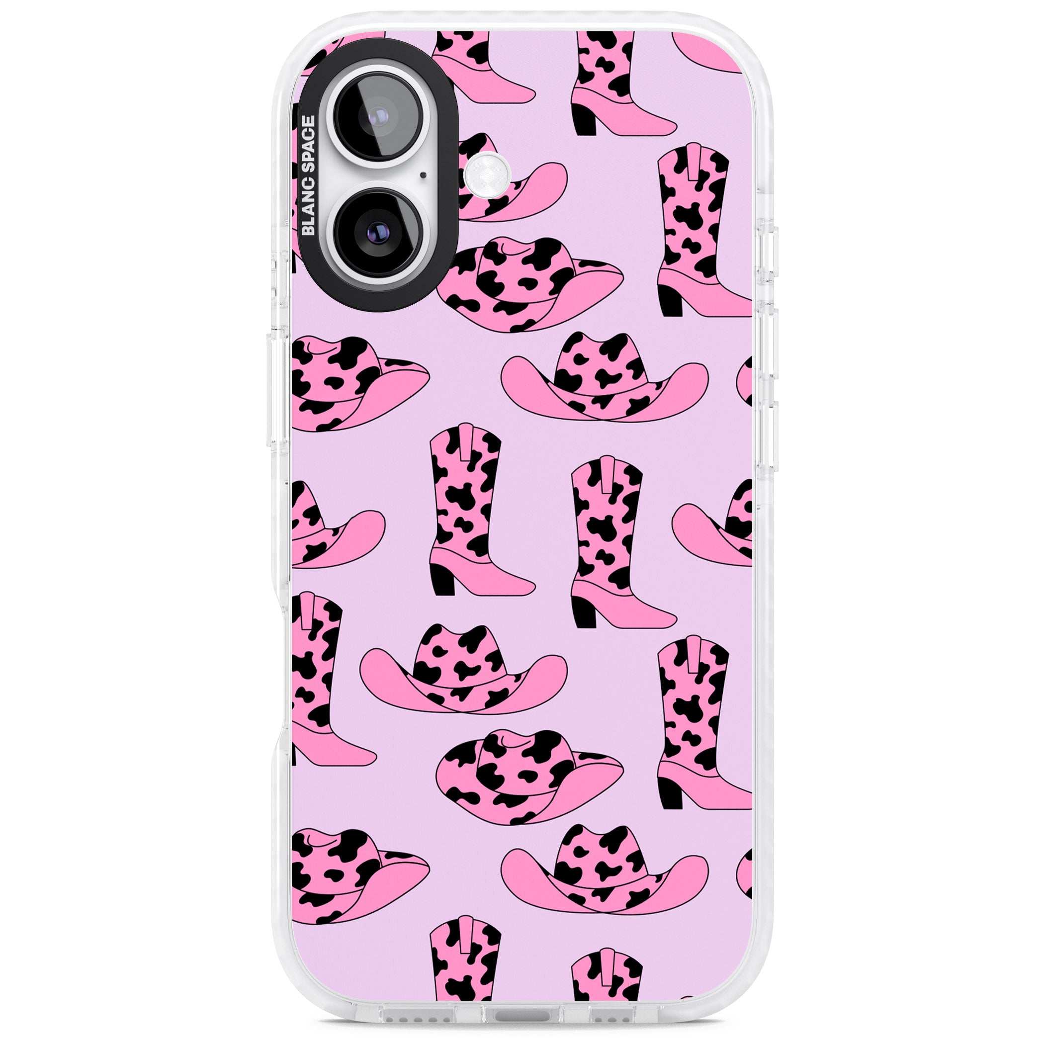 Cow Girl Pattern iPhone 17 Impact Clear Phone Case