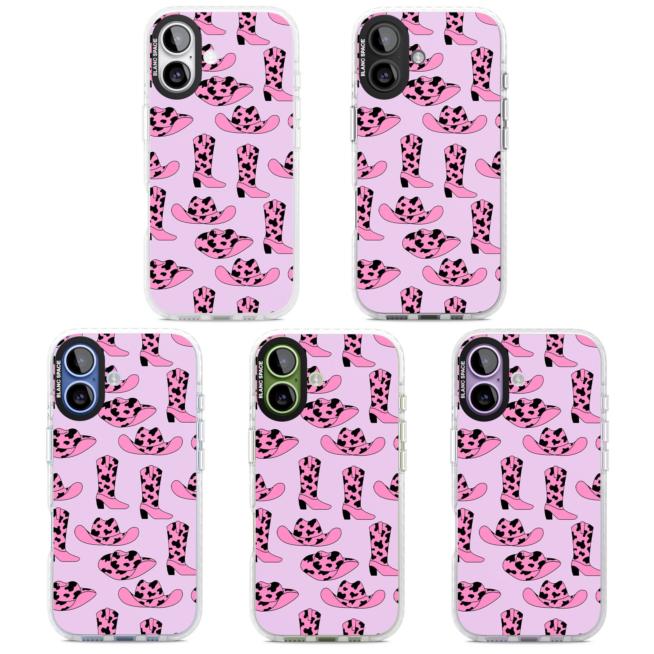 Cow Girl Pattern iPhone 17 Impact Clear Phone Case APT Impact Protection
