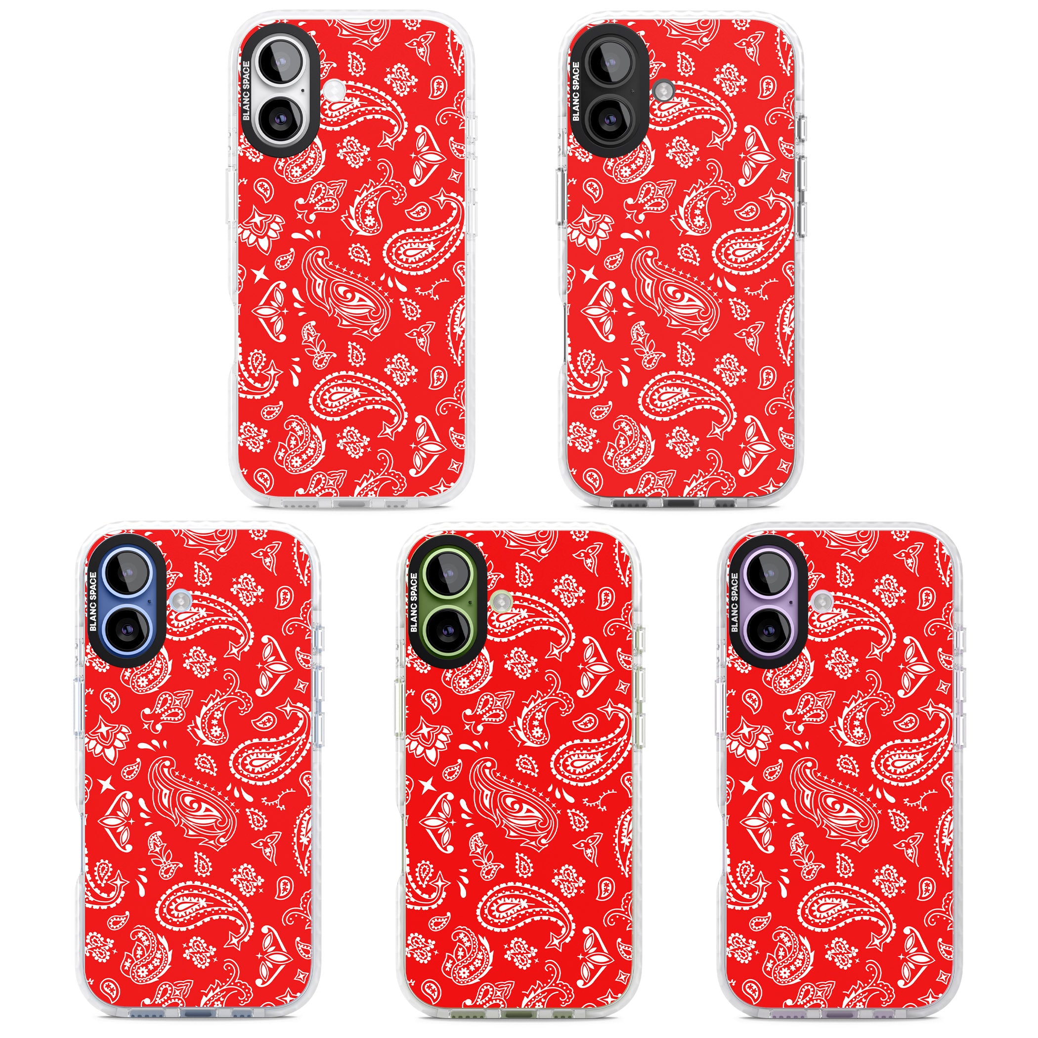 Red Bandana iPhone 17 Impact Clear Phone Case APT Impact Protection