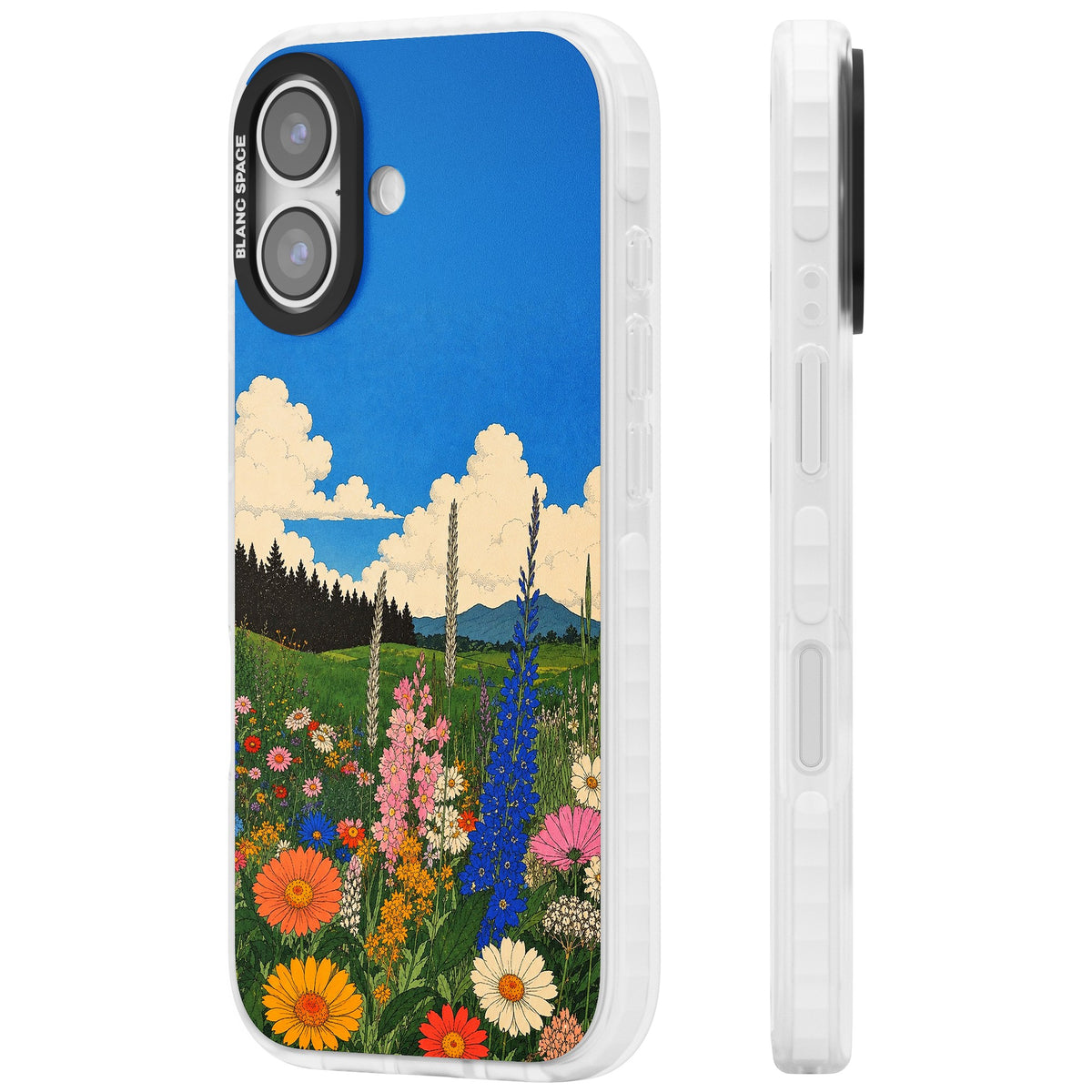 Wildbloom iPhone 16 / iPhone 16 Plus / iPhone 17 Impact Clear Phone Case side
