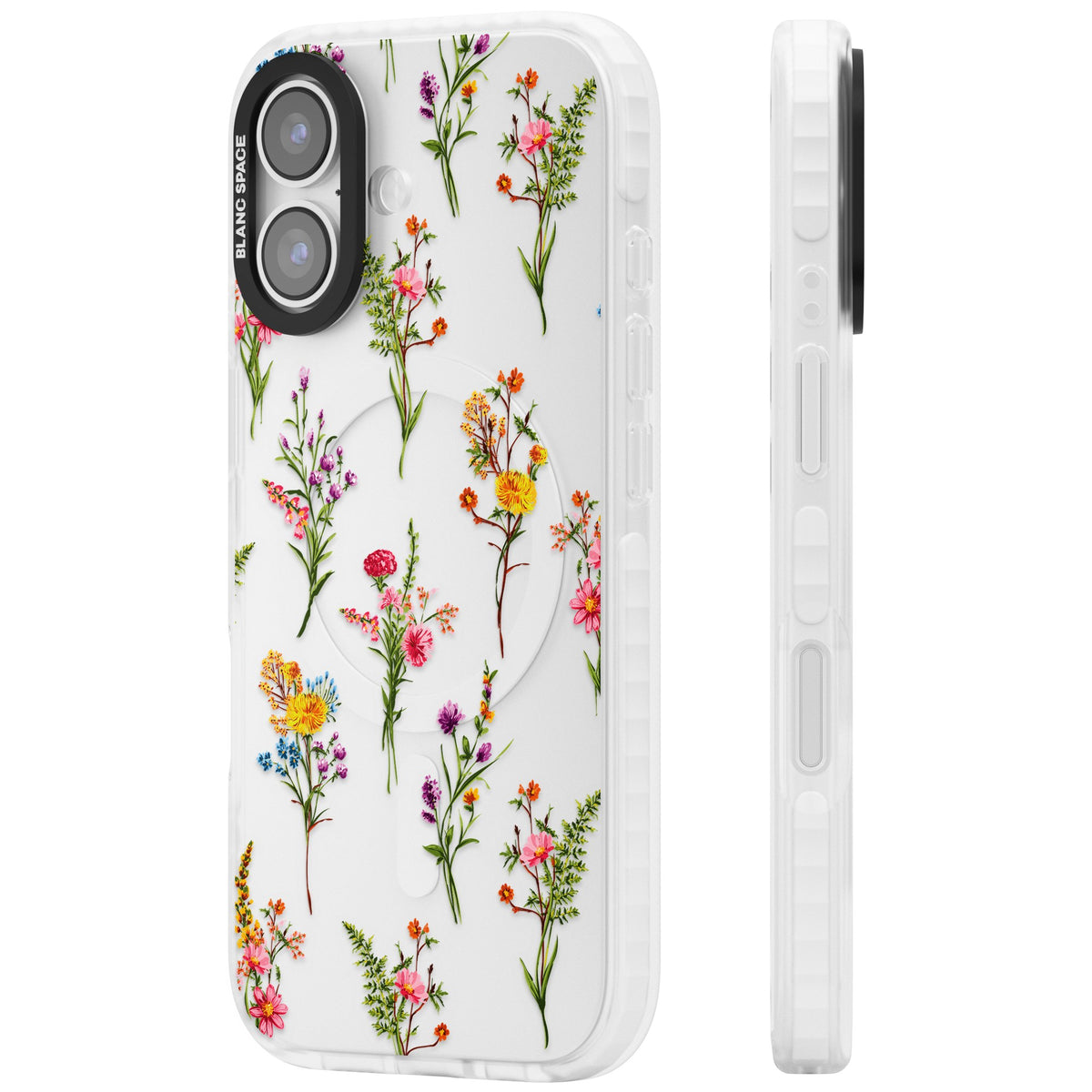 Picked Wildflowers iPhone 16 / iPhone 16 Plus / iPhone 17 Impact Clear Phone Case side