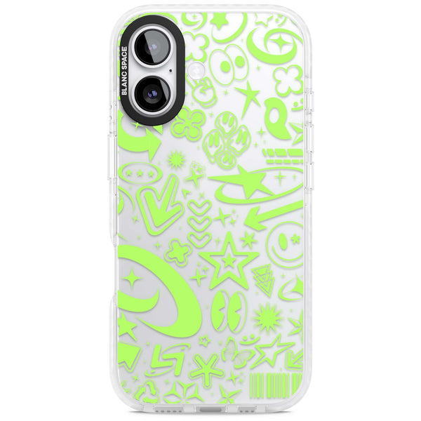 Neon Green Y2K Pattern