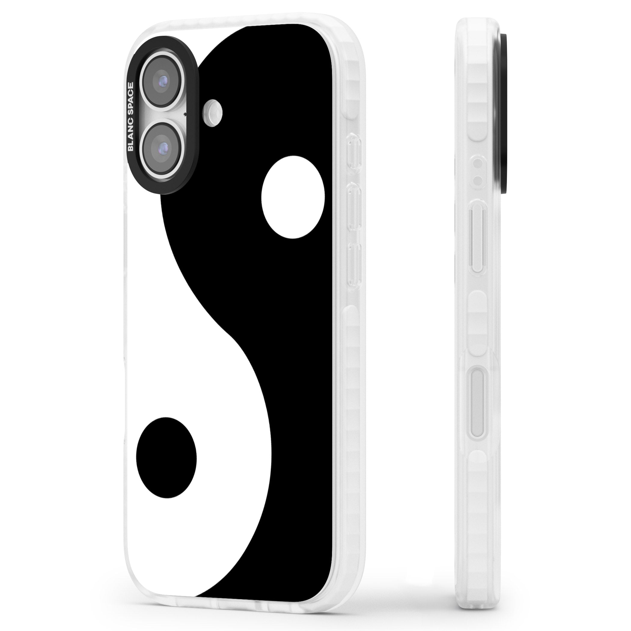 Large Yin Yang iPhone 17 Impact Clear Phone Case Side Profile