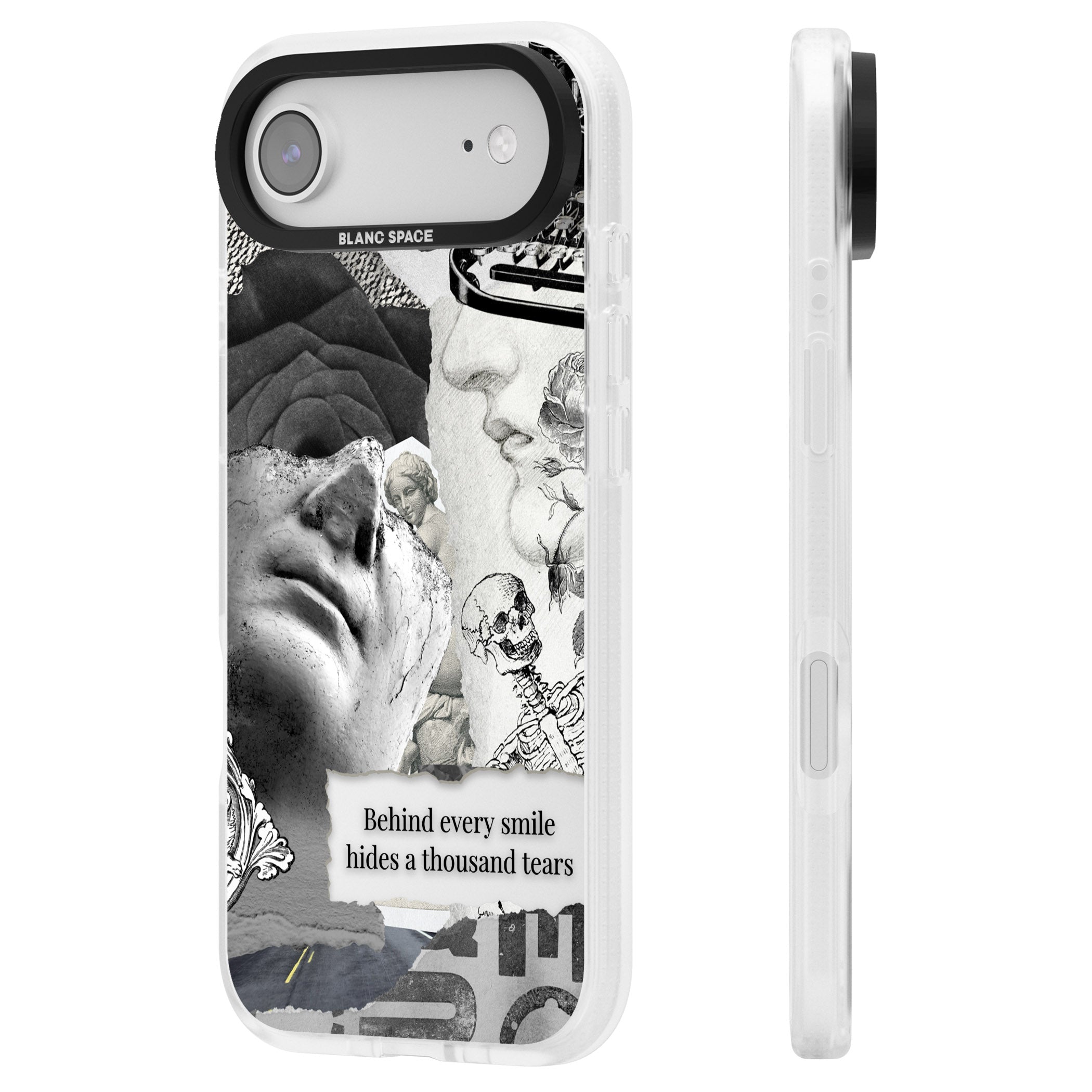 Behind Every Smile iPhone 17 Air Impact Air Clear Phone Case Side Profile