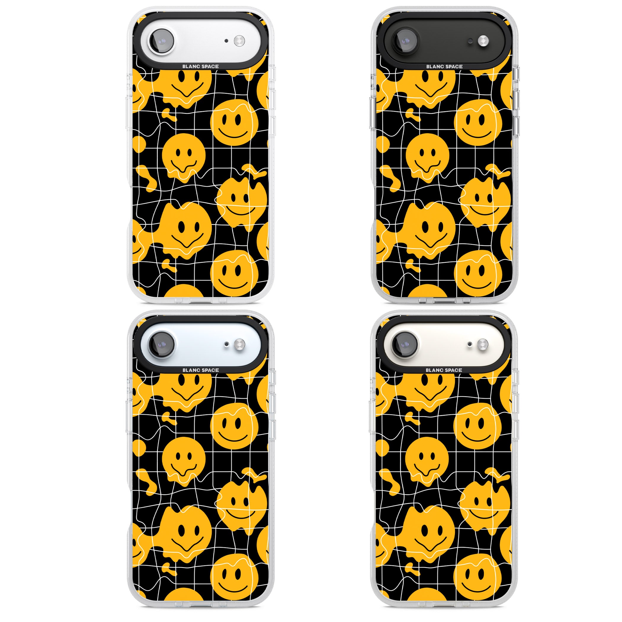 Acid Face Grid Pattern iPhone 17 Air Impact Air Clear Phone Case APT Impact Protection