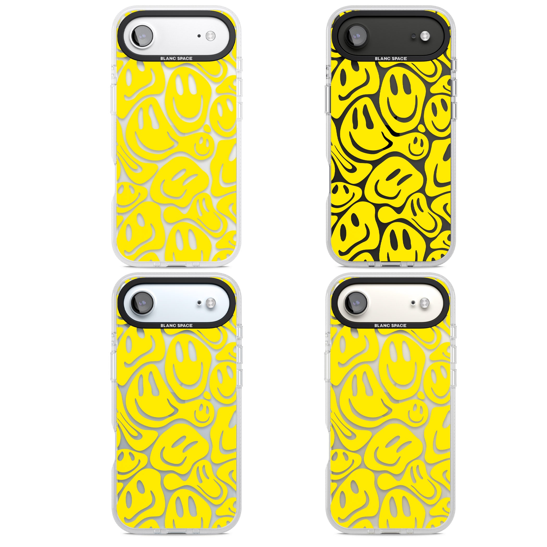 Yellow Acid Faces iPhone 17 Air Impact Air Clear Phone Case APT Impact Protection