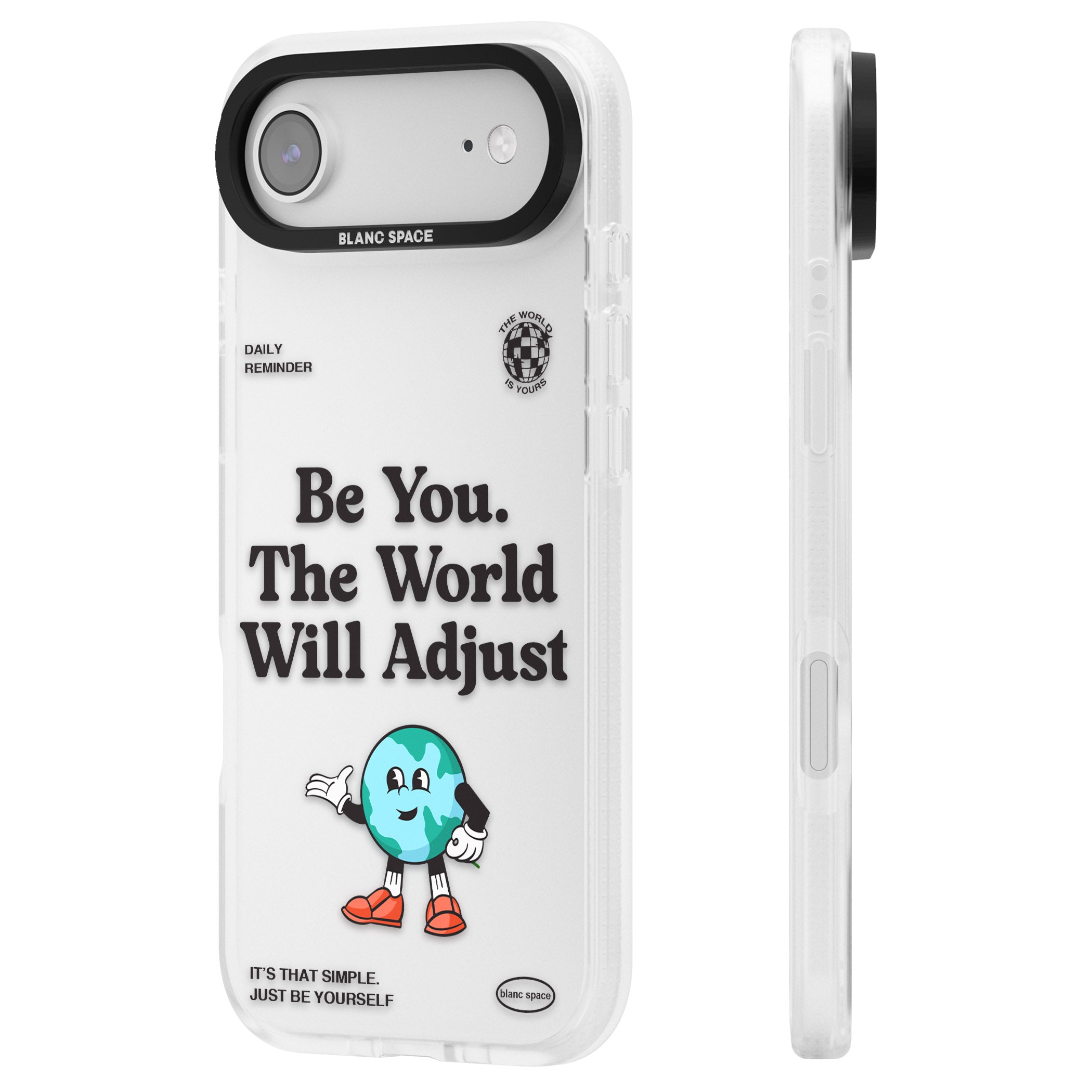 Be You The World Will Adjust iPhone 17 Air Impact Air Clear Phone Case Side Profile