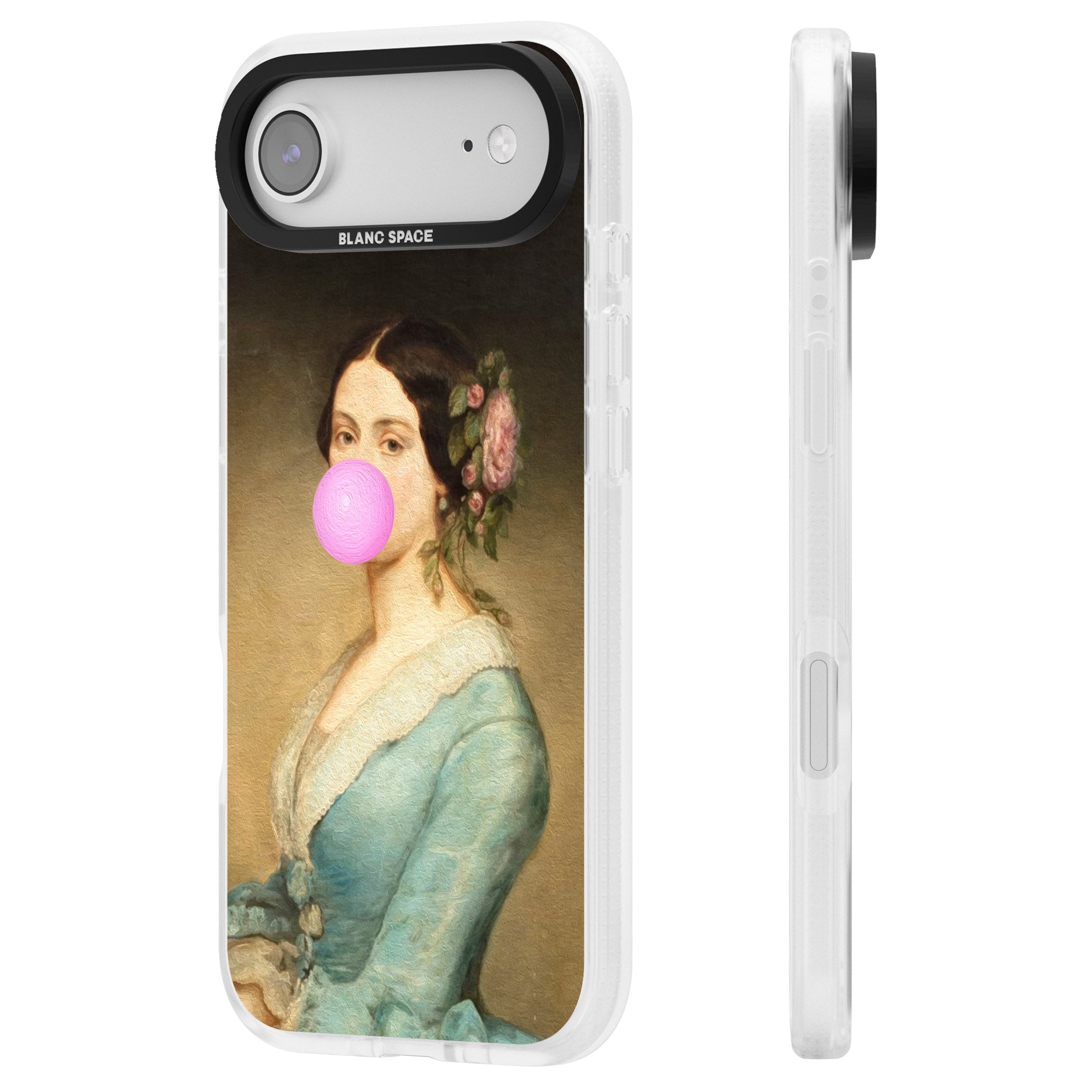 Bubblegum Renaissance iPhone 17 Air Impact Air Clear Phone Case Side Profile