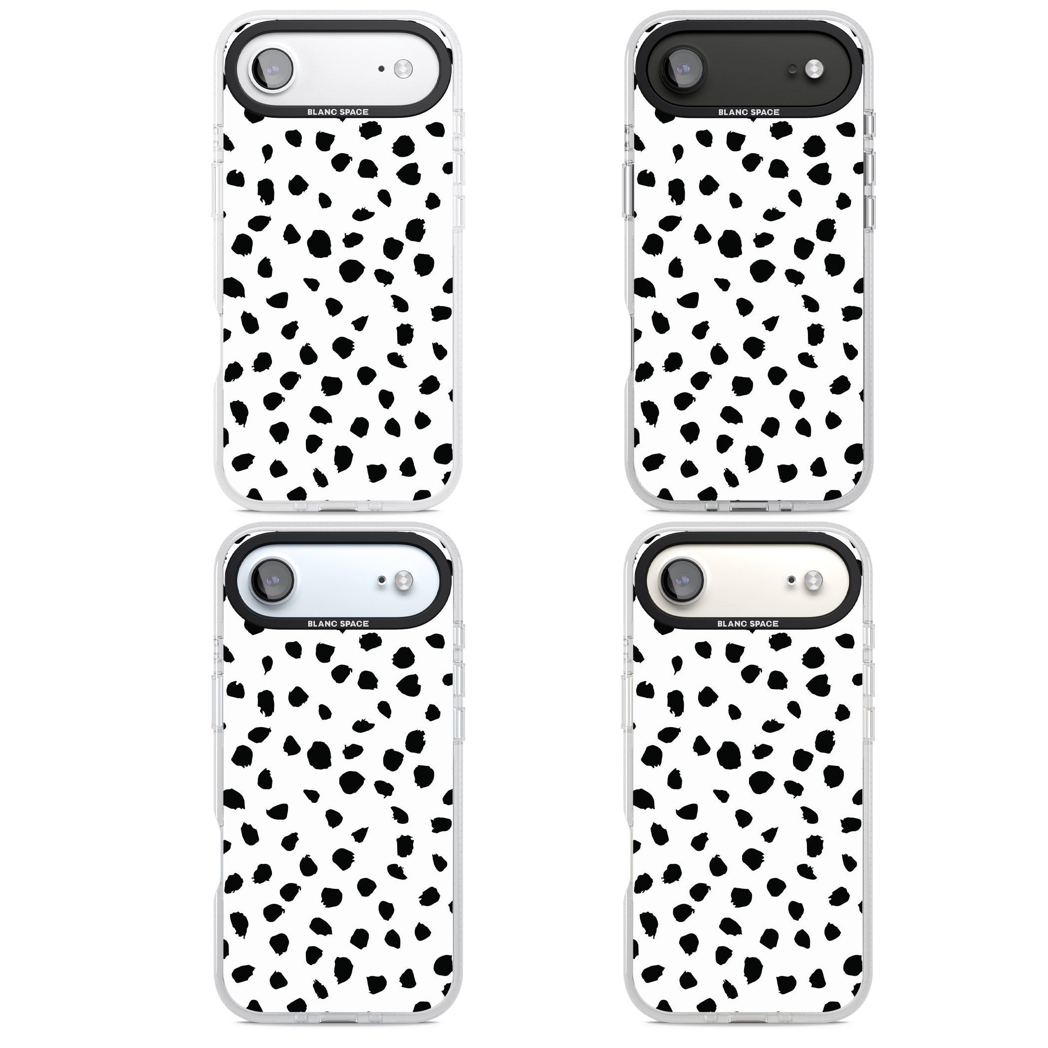 White Dalmatian Print iPhone 17 Air Impact Air Clear Phone Case APT Impact Protection