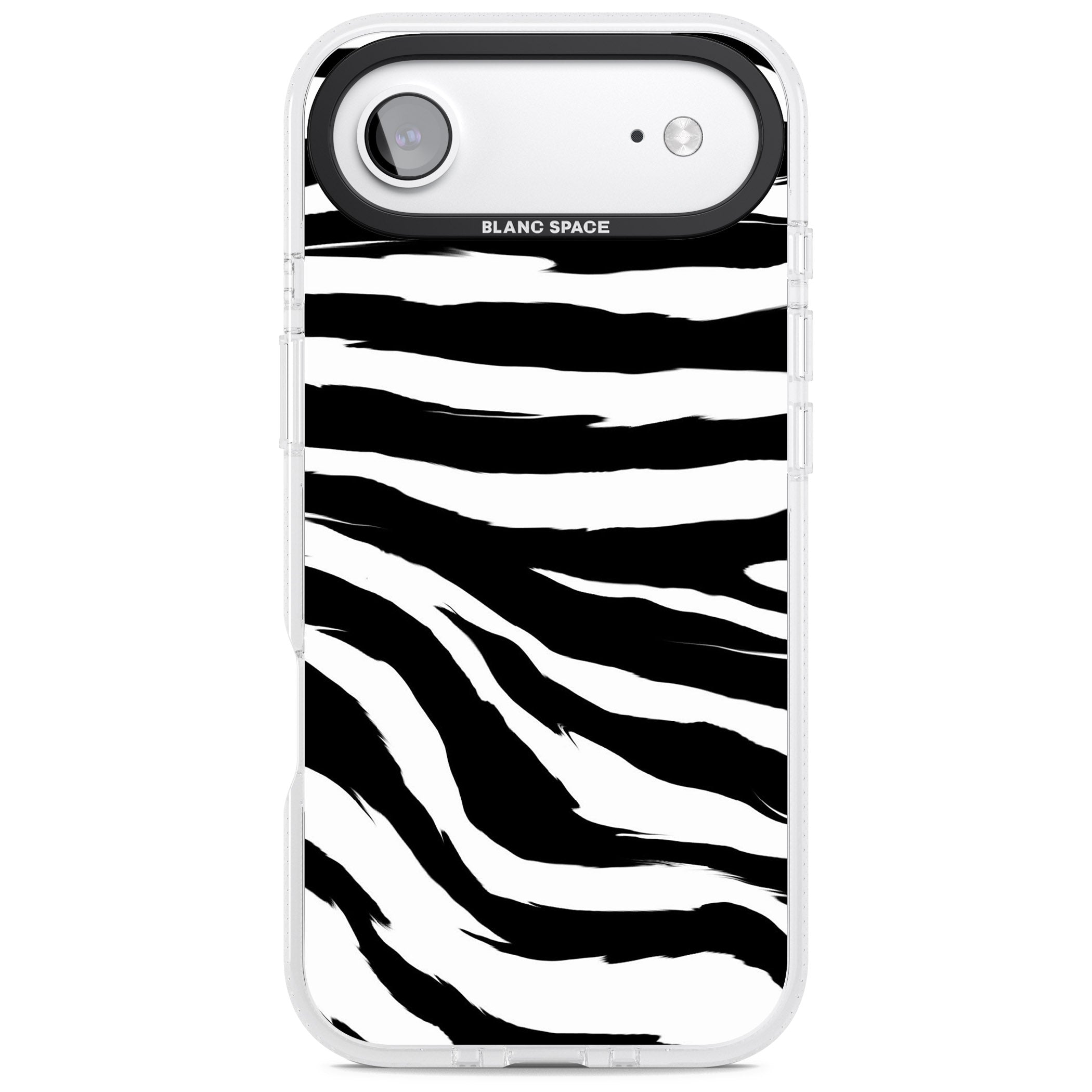 Black Zebra Print iPhone 17 Air Impact Air Clear Phone Case