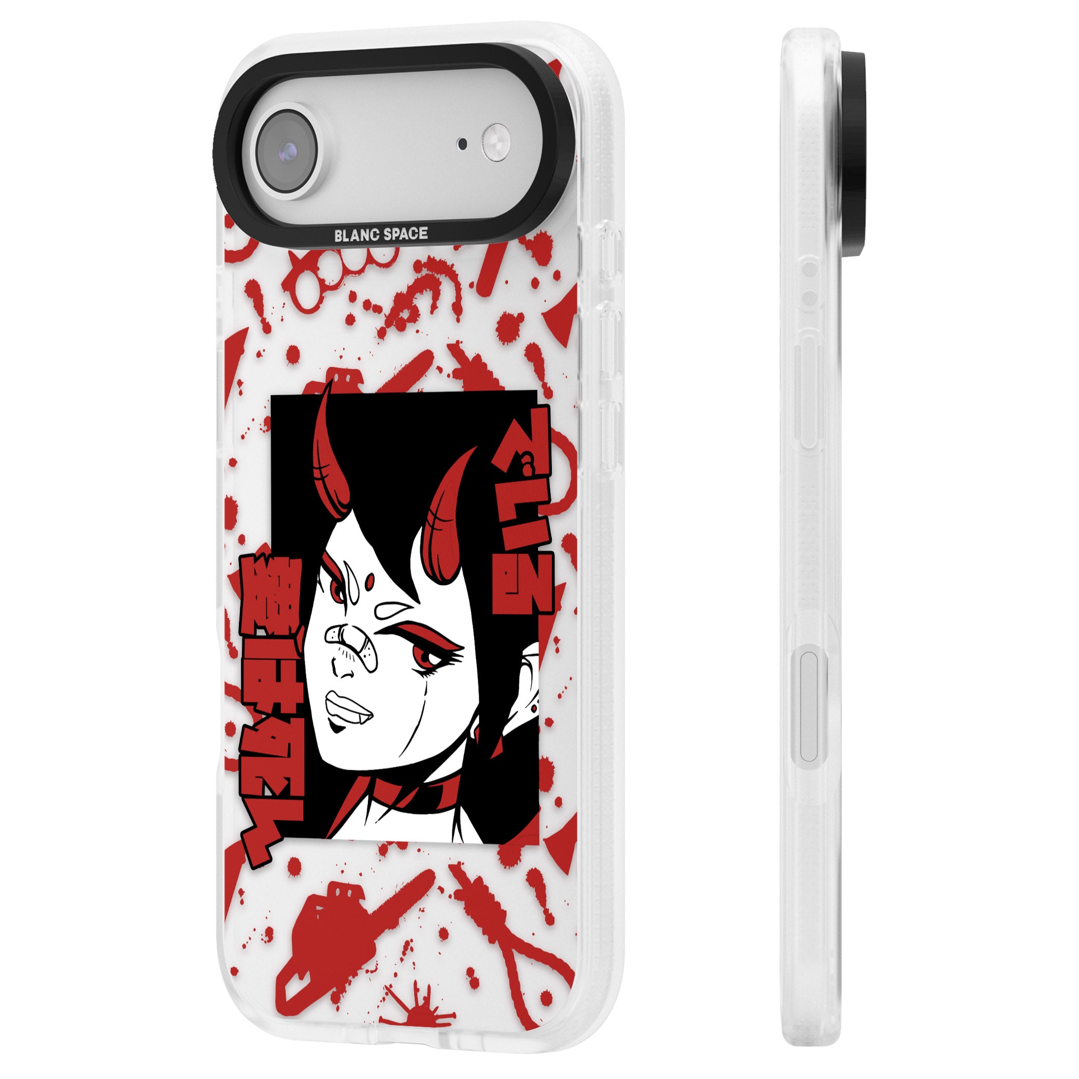 She'S A Devil iPhone 17 Air Impact Air Clear Phone Case Side Profile
