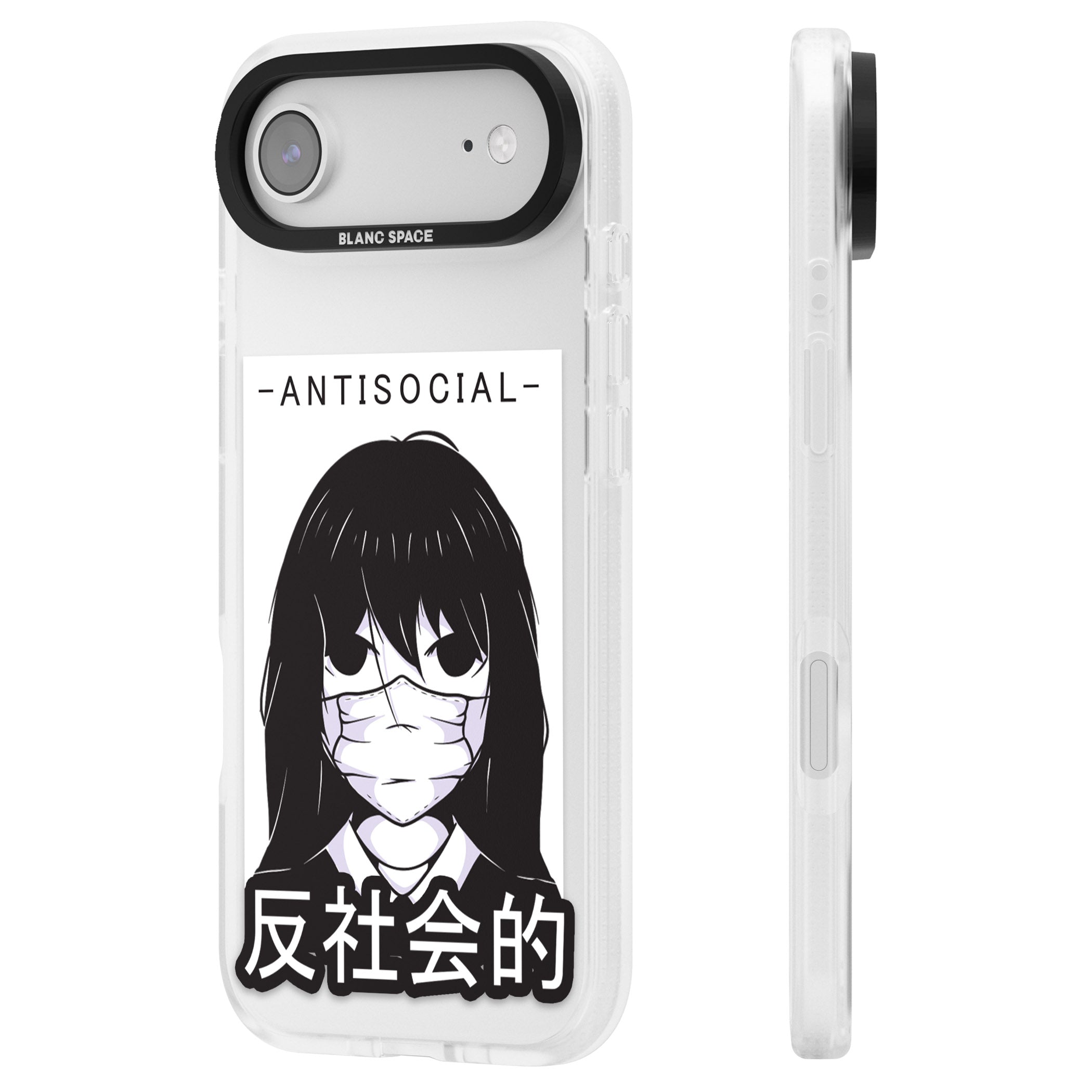 Anti Social iPhone 17 Air Impact Air Clear Phone Case Side Profile
