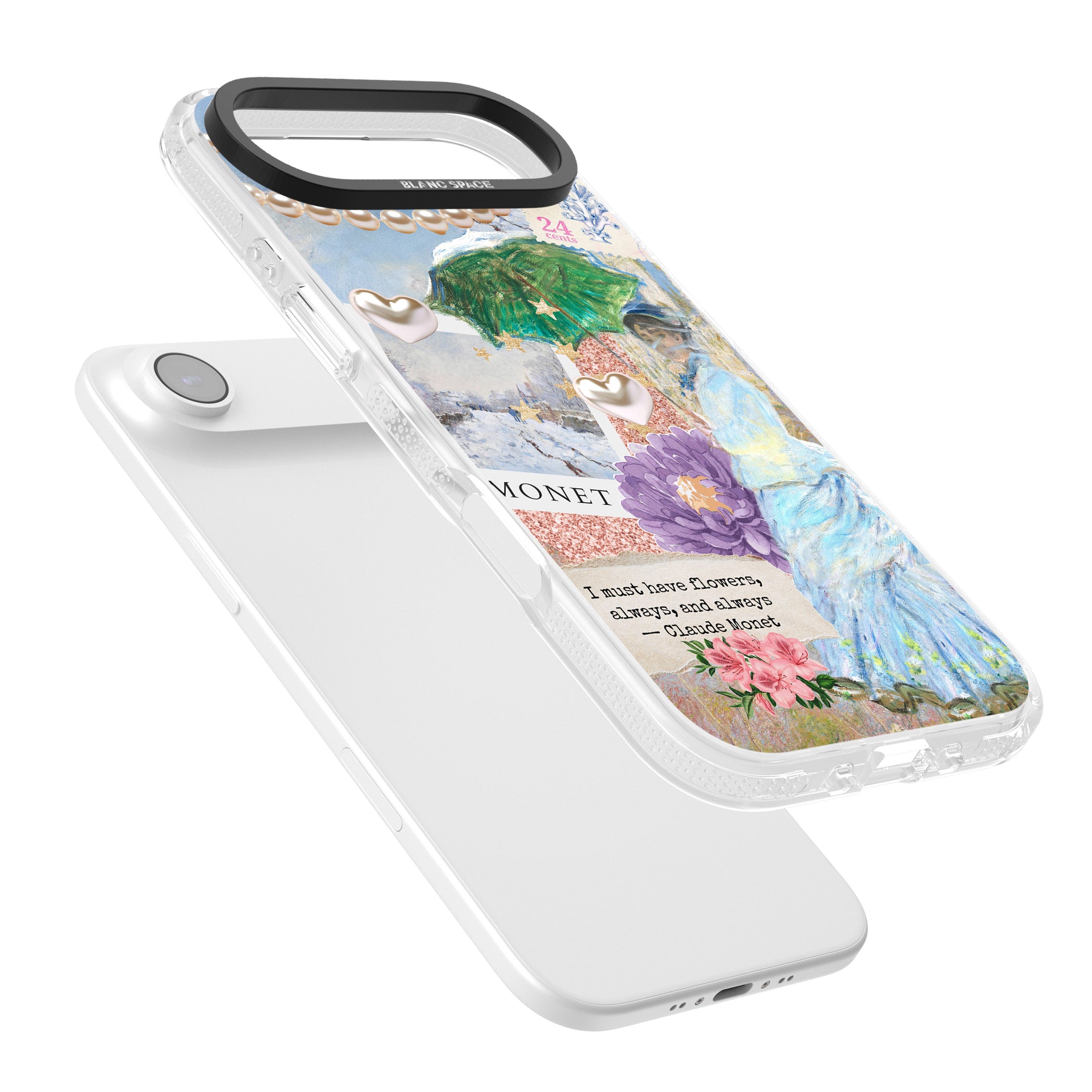 Monet 'Must Have Flowers' Collage iPhone 17 Air Impact Air Clear Phone Case Colours