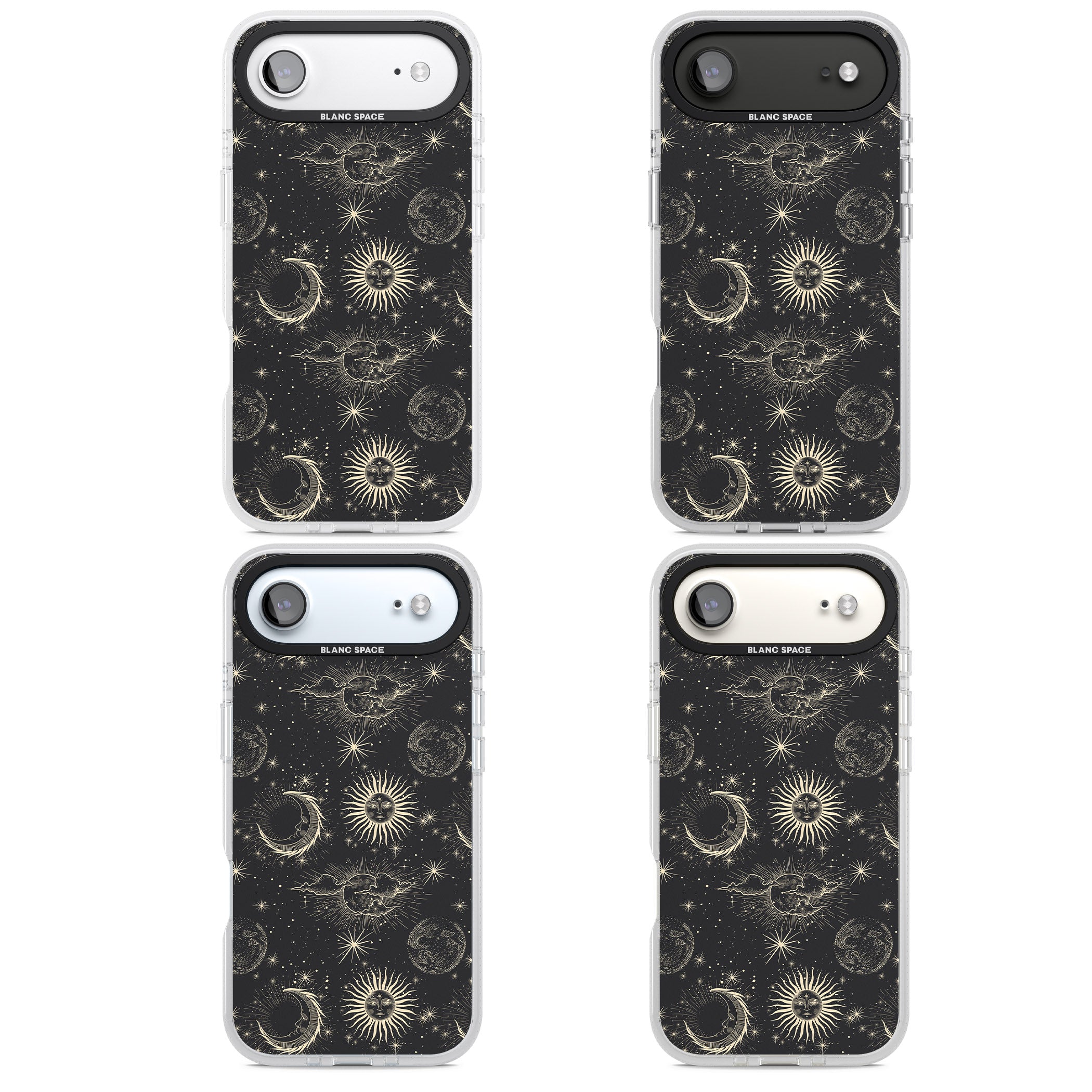 Suns & Moons Celestial Night iPhone 17 Air Impact Air Clear Phone Case APT Impact Protection
