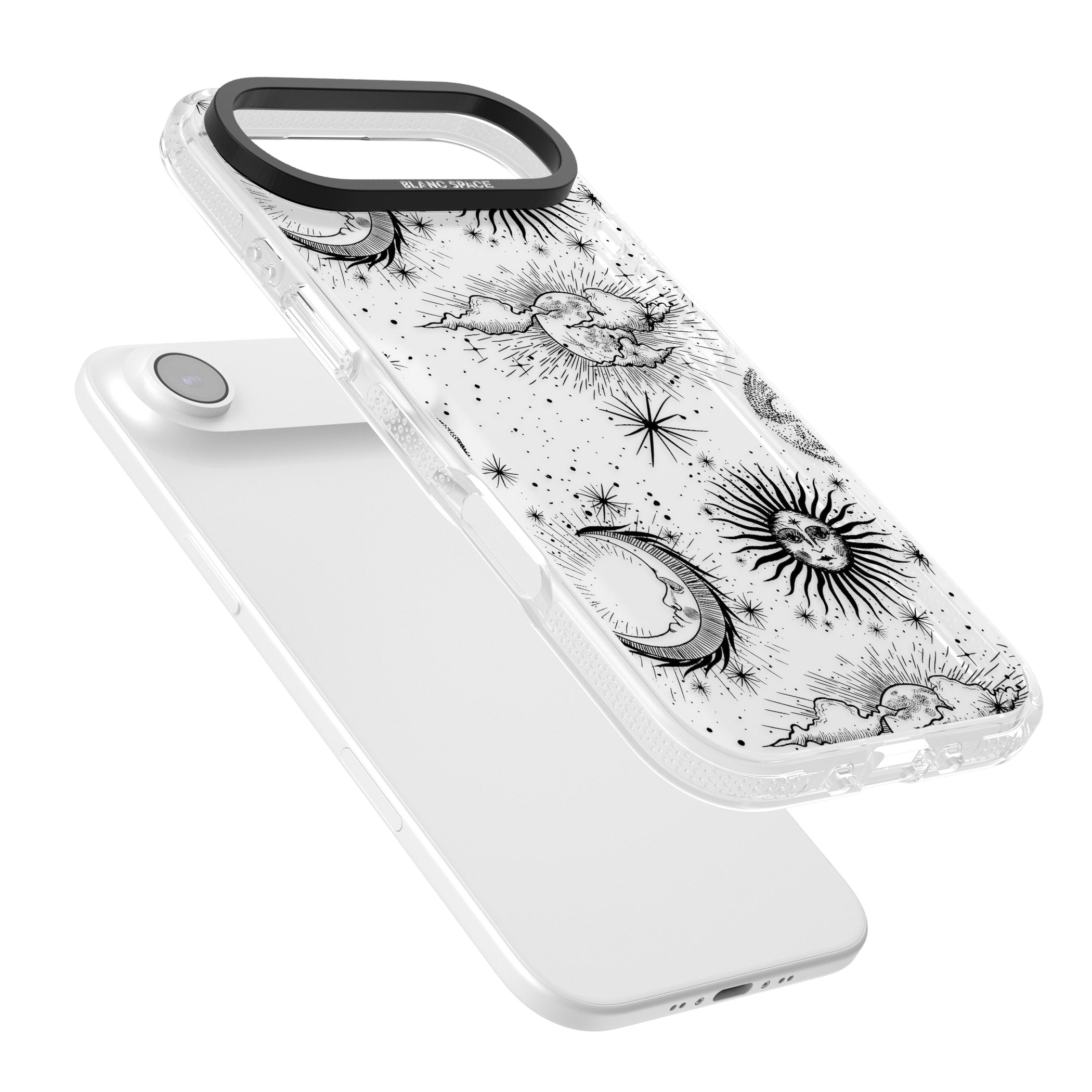 Suns, Moons & Clouds iPhone 17 Air Impact Air Clear Phone Case Colours