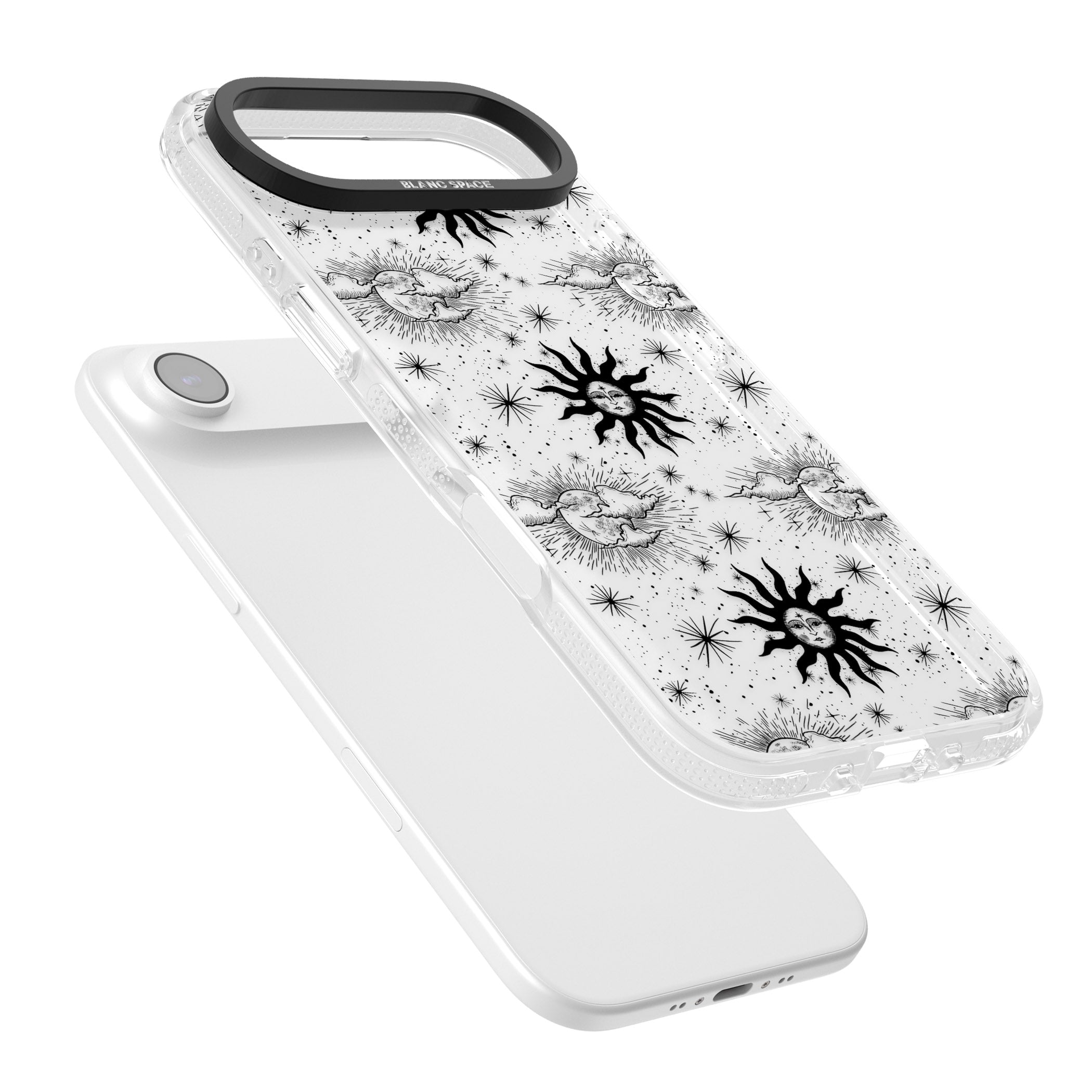 Vintage Sun & Moon iPhone 17 Air Impact Air Clear Phone Case Colours