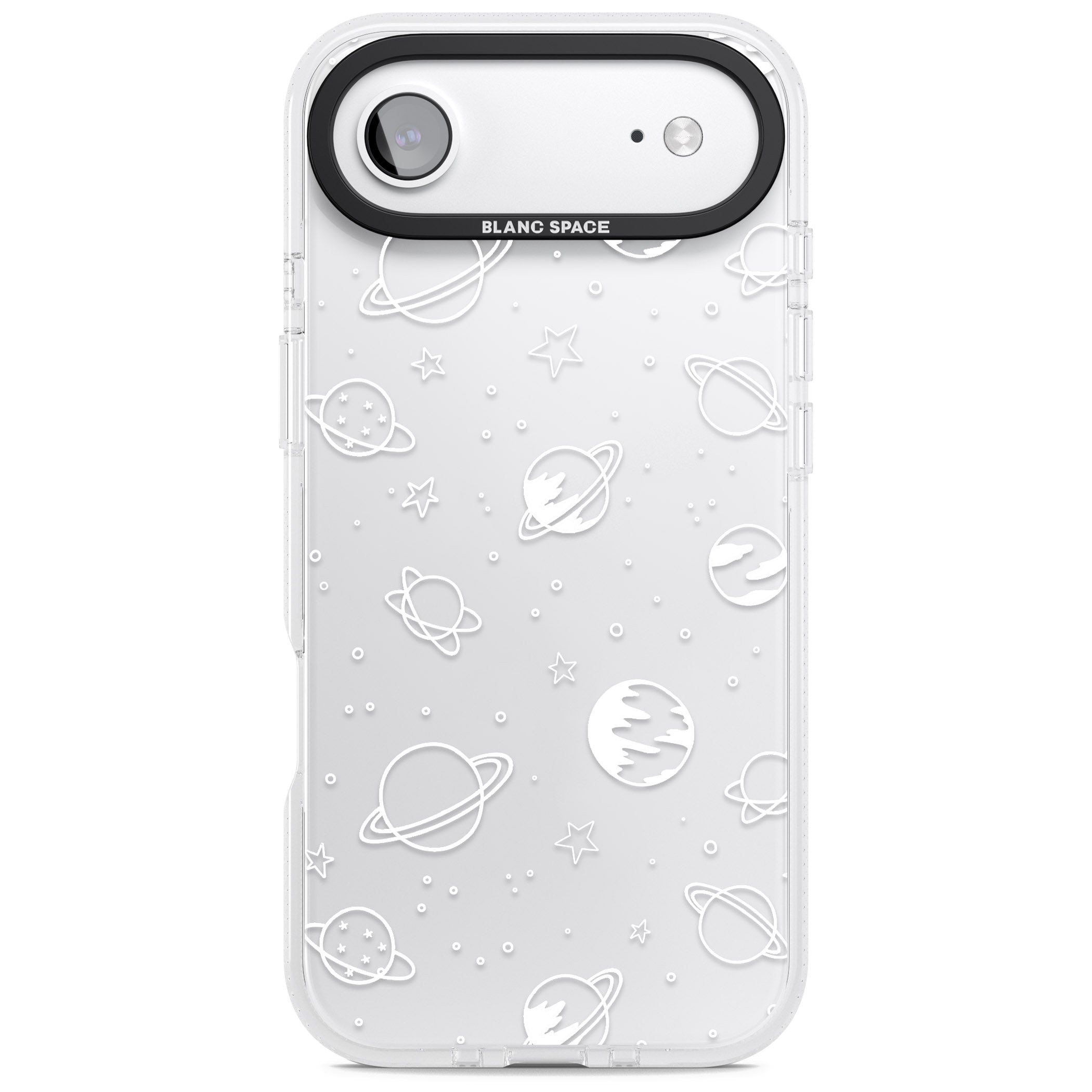 Cosmic Sketch White Clear iPhone 17 Air Impact Air Clear Phone Case