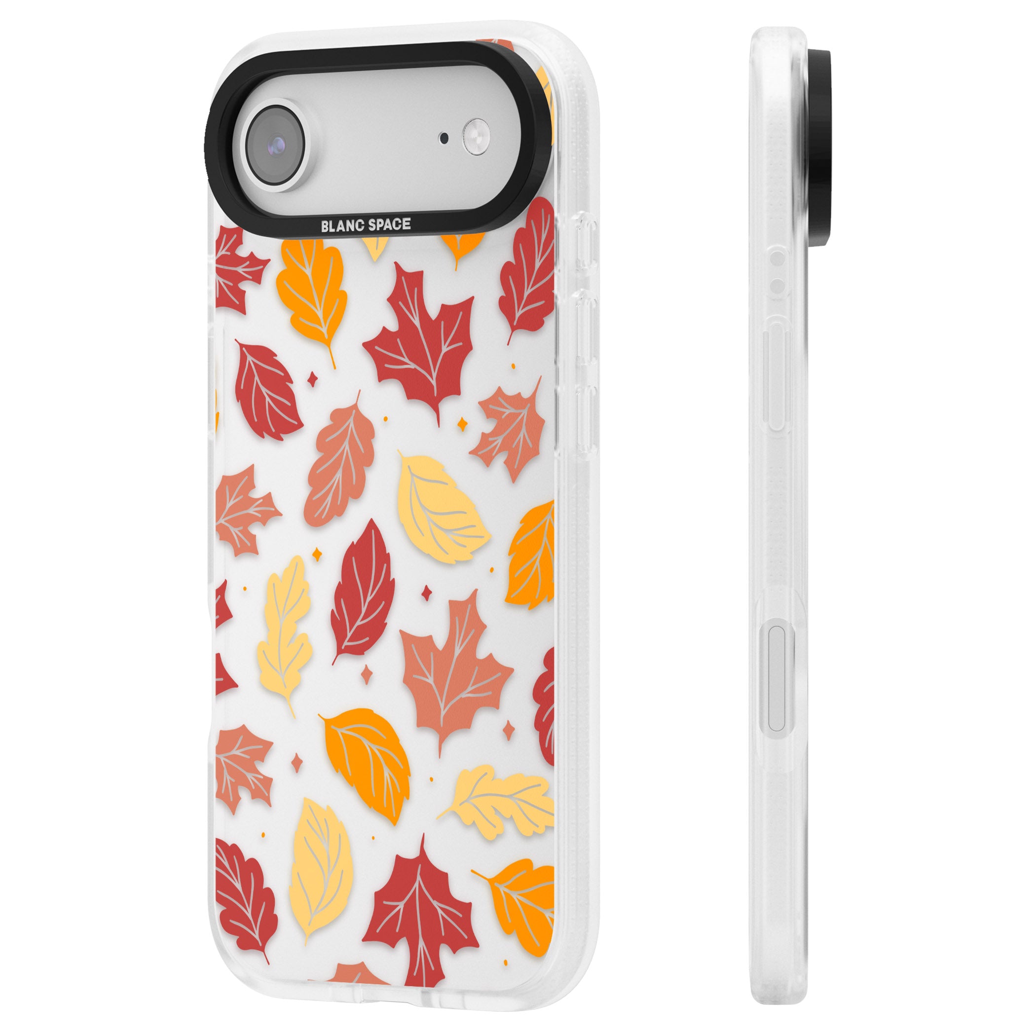 Autumn Leaves iPhone 17 Air Impact Air Clear Phone Case Side Profile