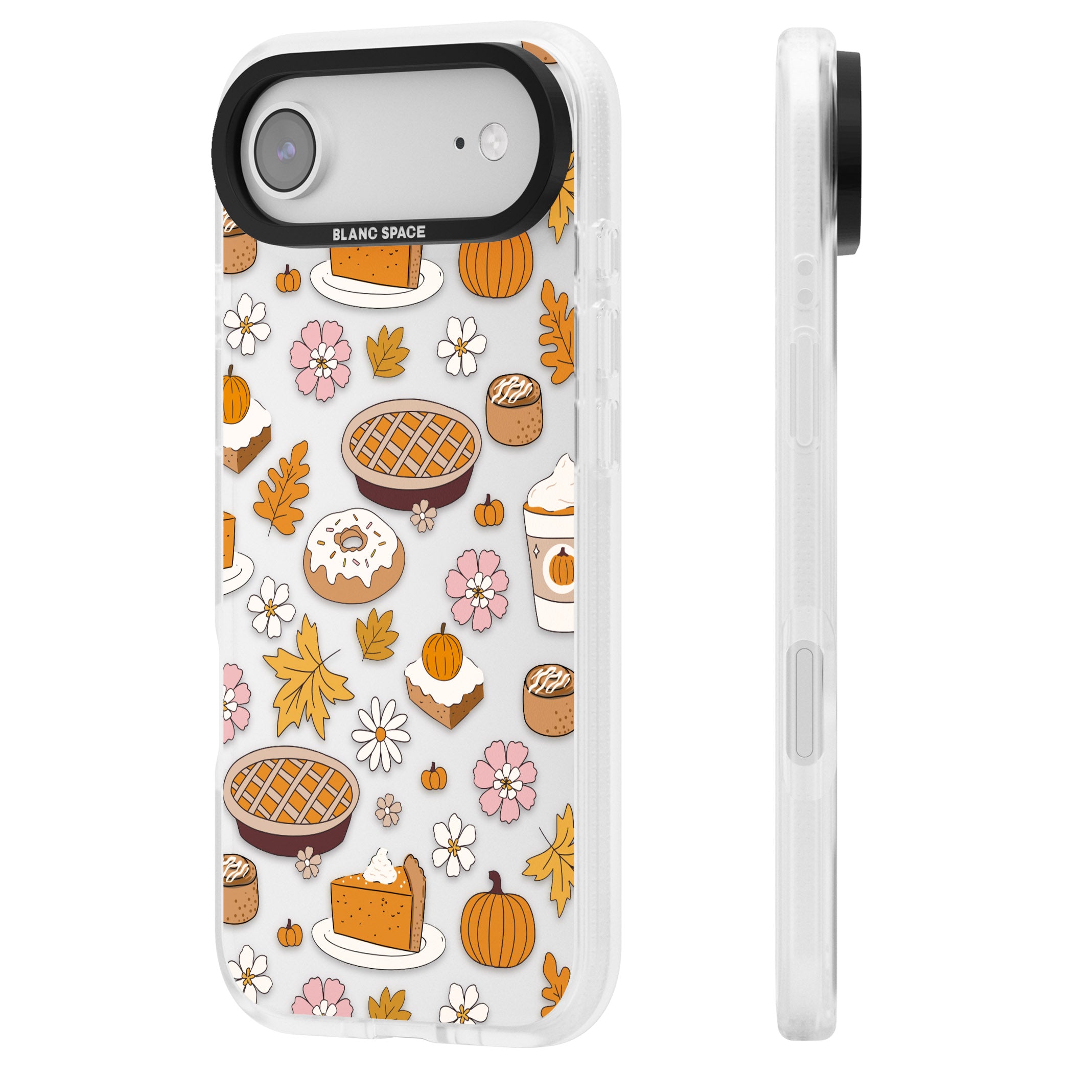Pumpkin Pie Autumn Treats iPhone 17 Air Impact Air Clear Phone Case Side Profile