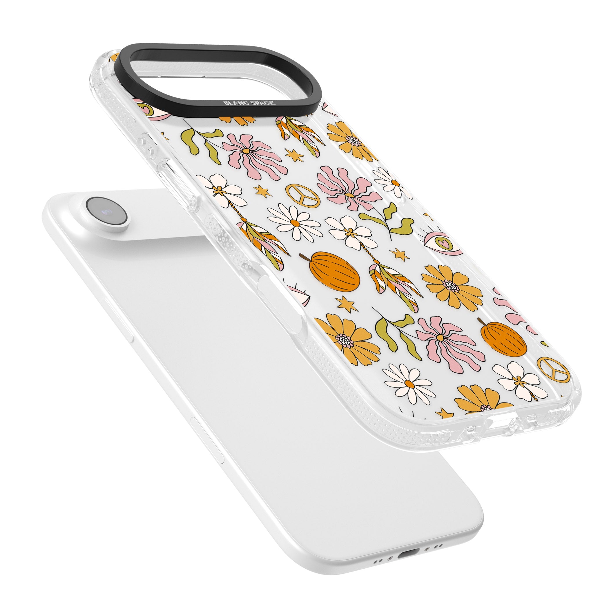 Retro Boho Fall Floral iPhone 17 Air Impact Air Clear Phone Case Colours