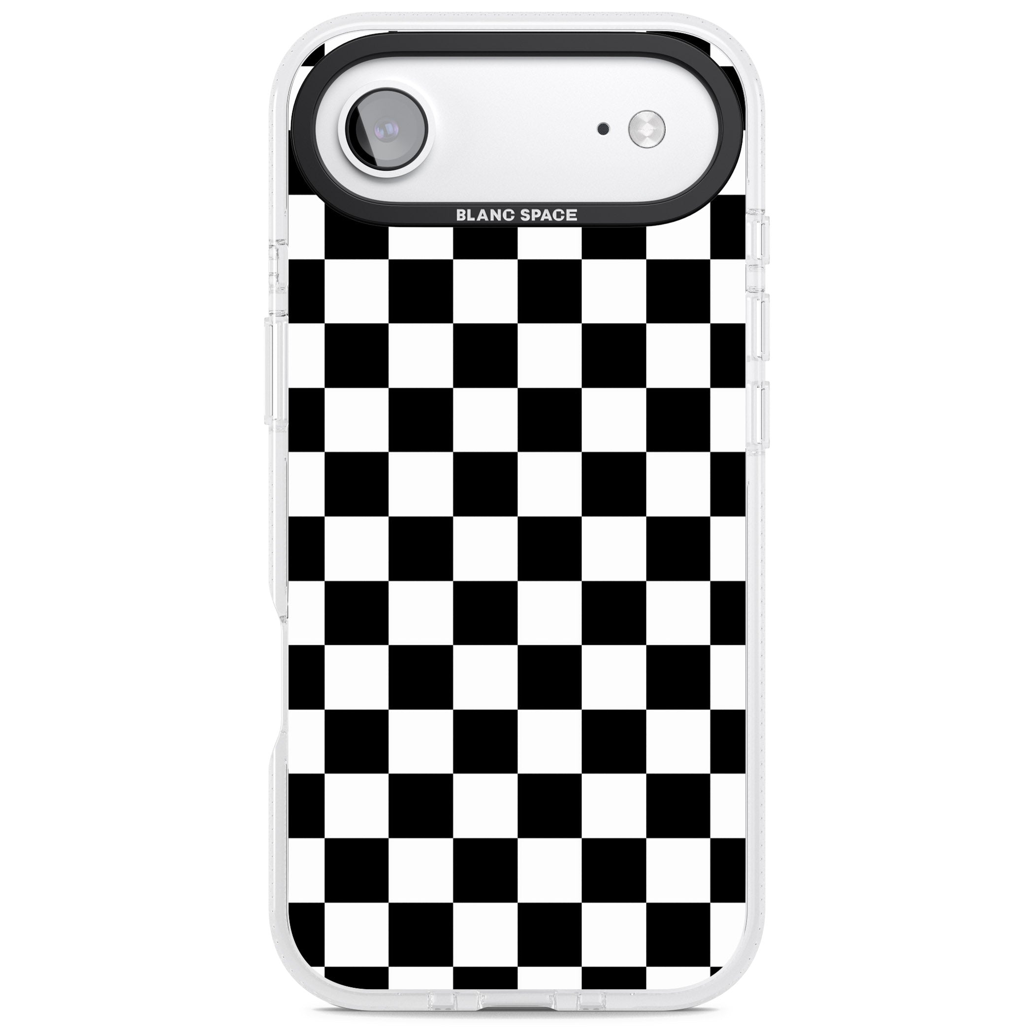 Black Checkered iPhone 17 Air Impact Air Clear Phone Case