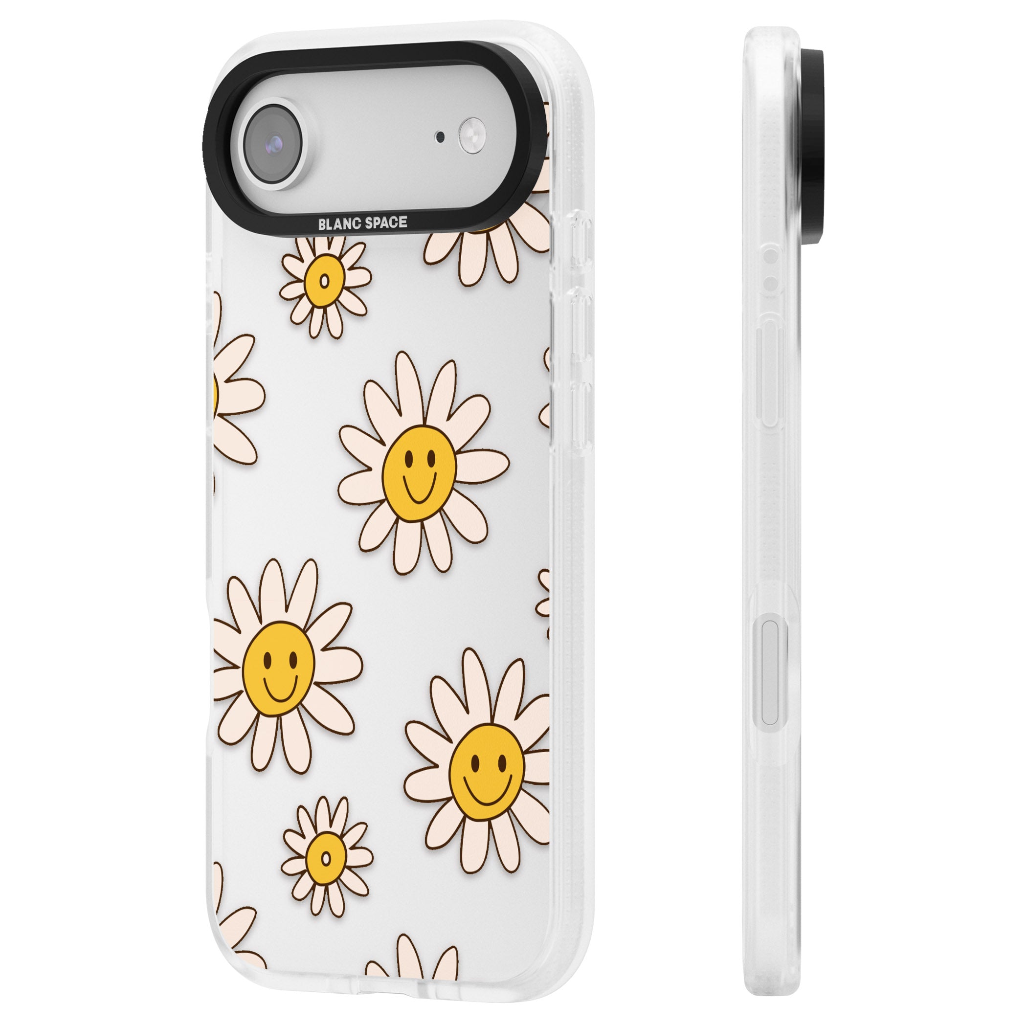 Daisy Faces iPhone 17 Air Impact Air Clear Phone Case Side Profile
