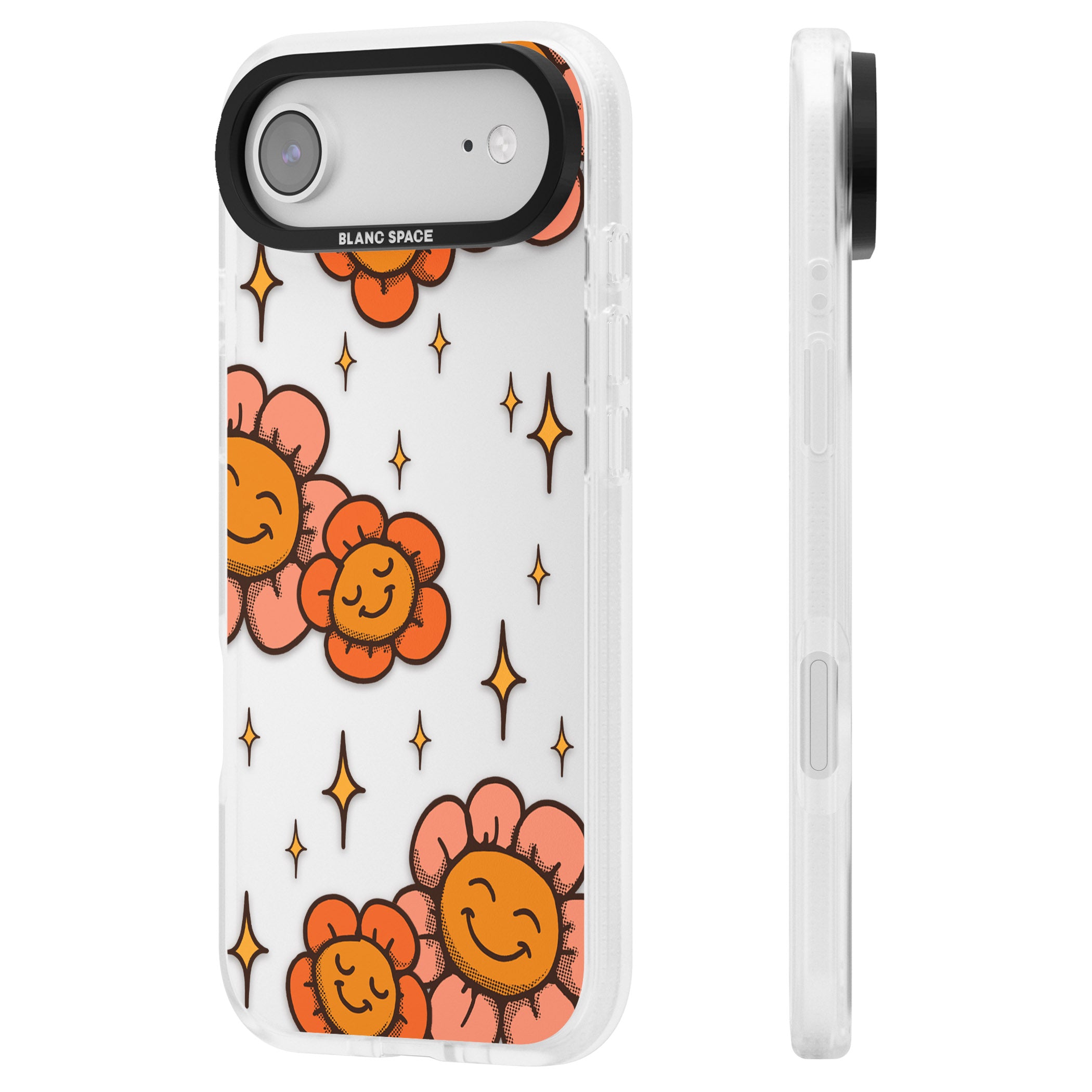 Mellow Flowers iPhone 17 Air Impact Air Clear Phone Case Side Profile