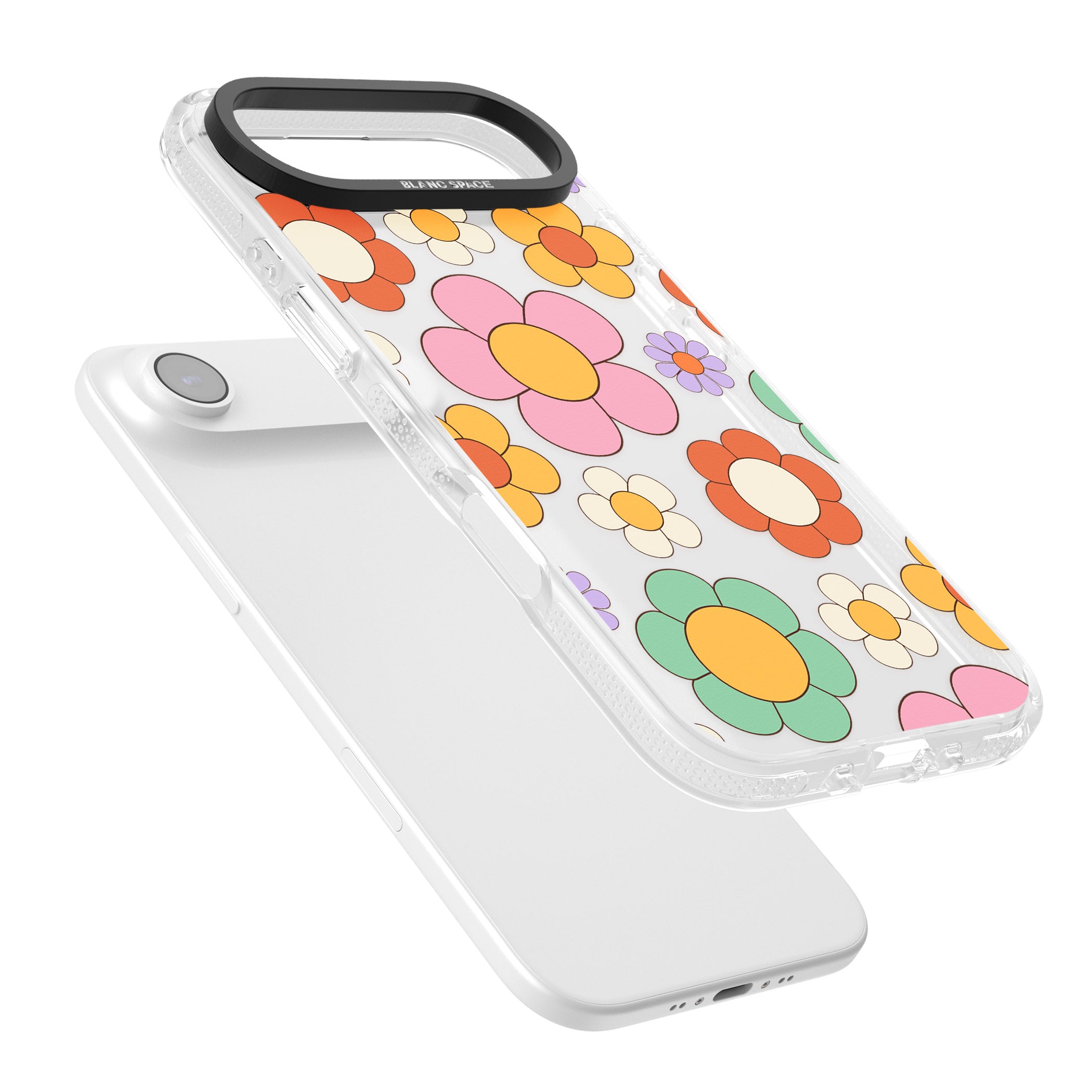 Groovy Blossoms iPhone 17 Air Impact Air Clear Phone Case Colours