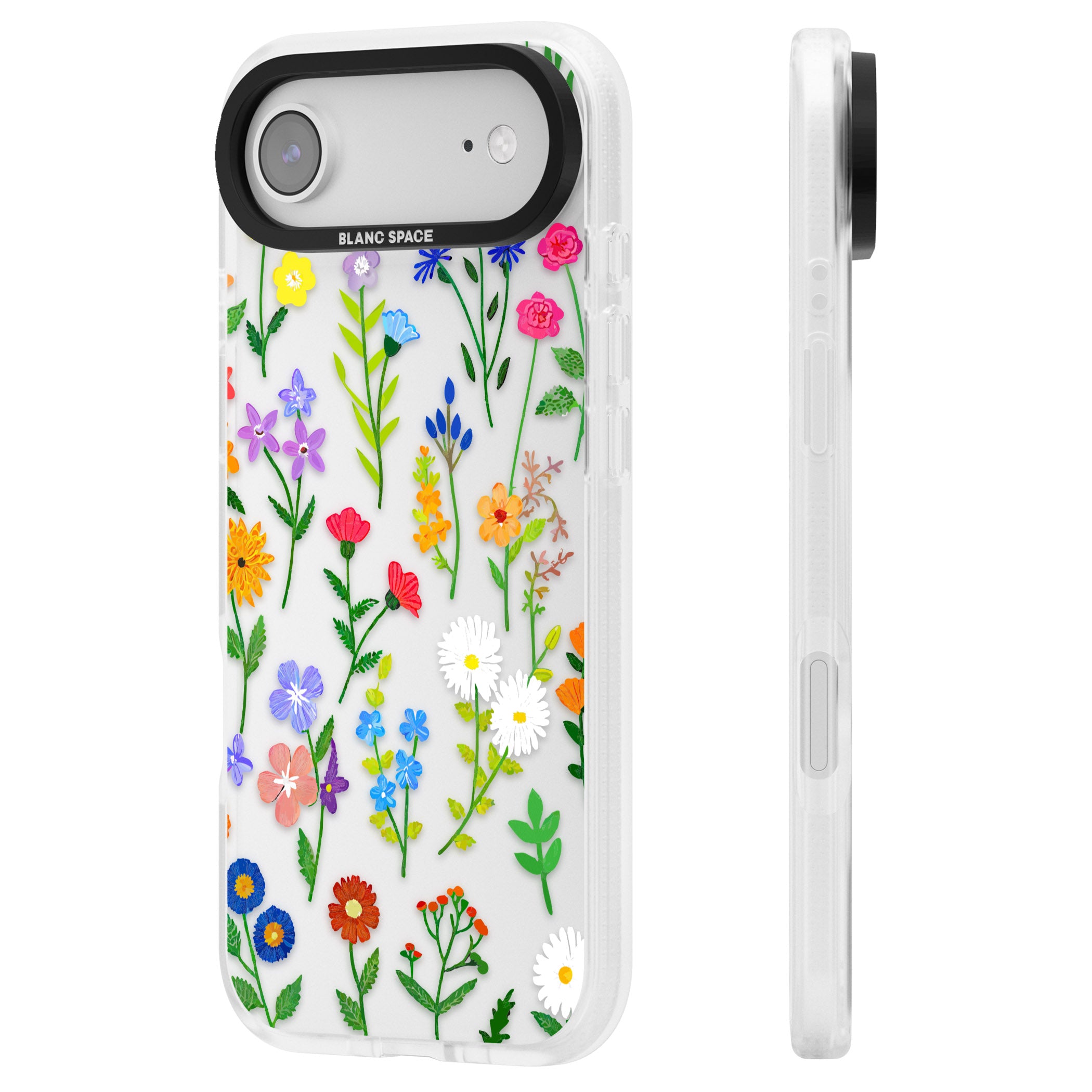 Wildflower Garden iPhone 17 Air Impact Air Clear Phone Case Side Profile