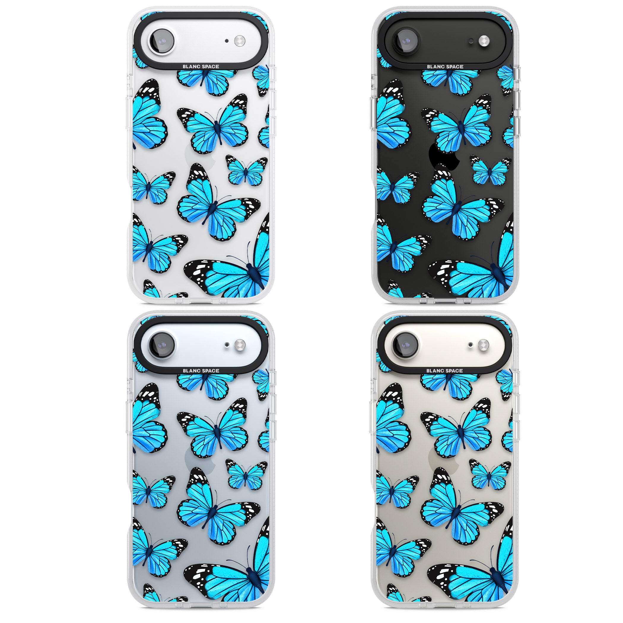 Blue Butterflies iPhone 17 Air Impact Air Clear Phone Case APT Impact Protection