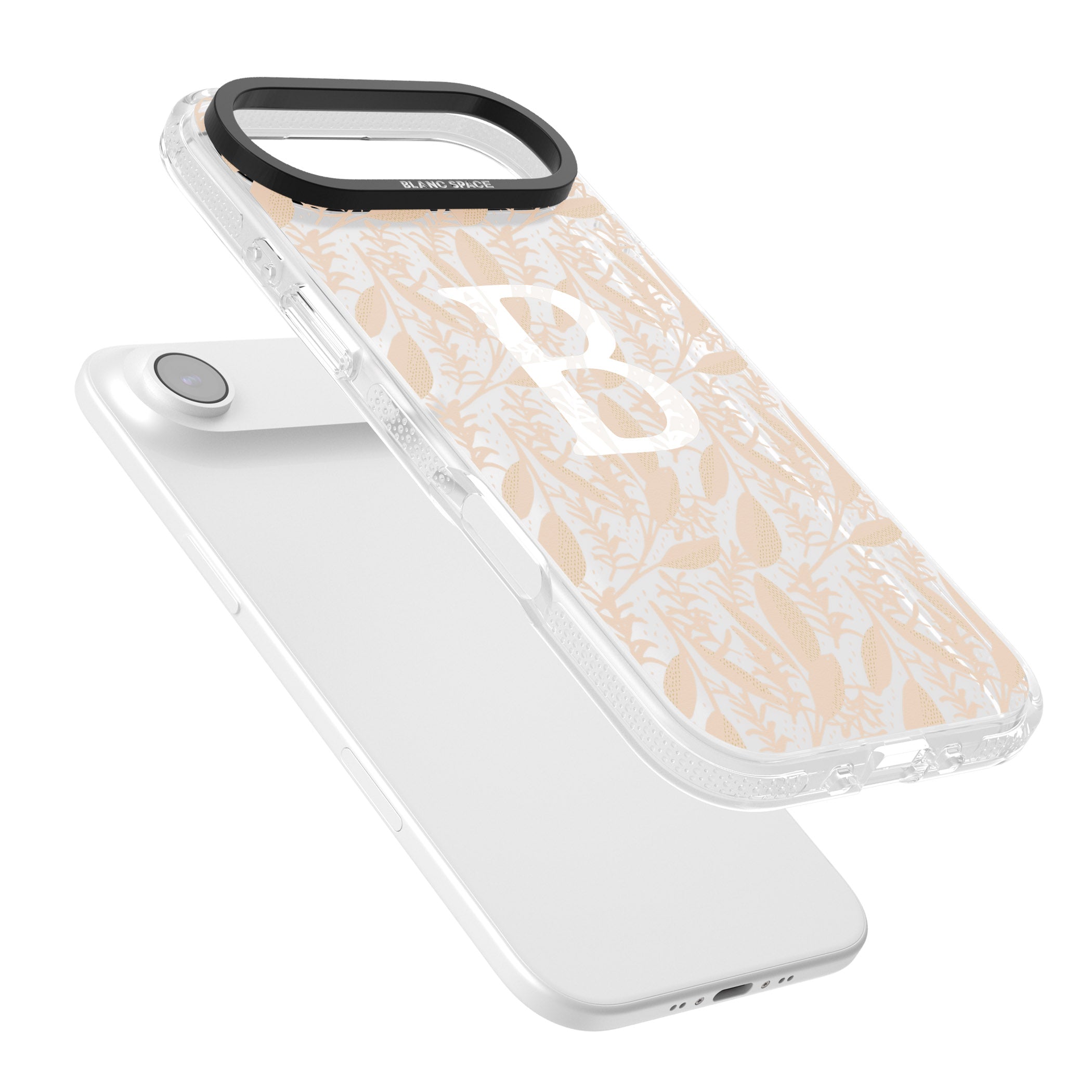 Personalised Monogram Subtle Abstract Floral iPhone 17 Air Impact Air Clear Phone Case Colours