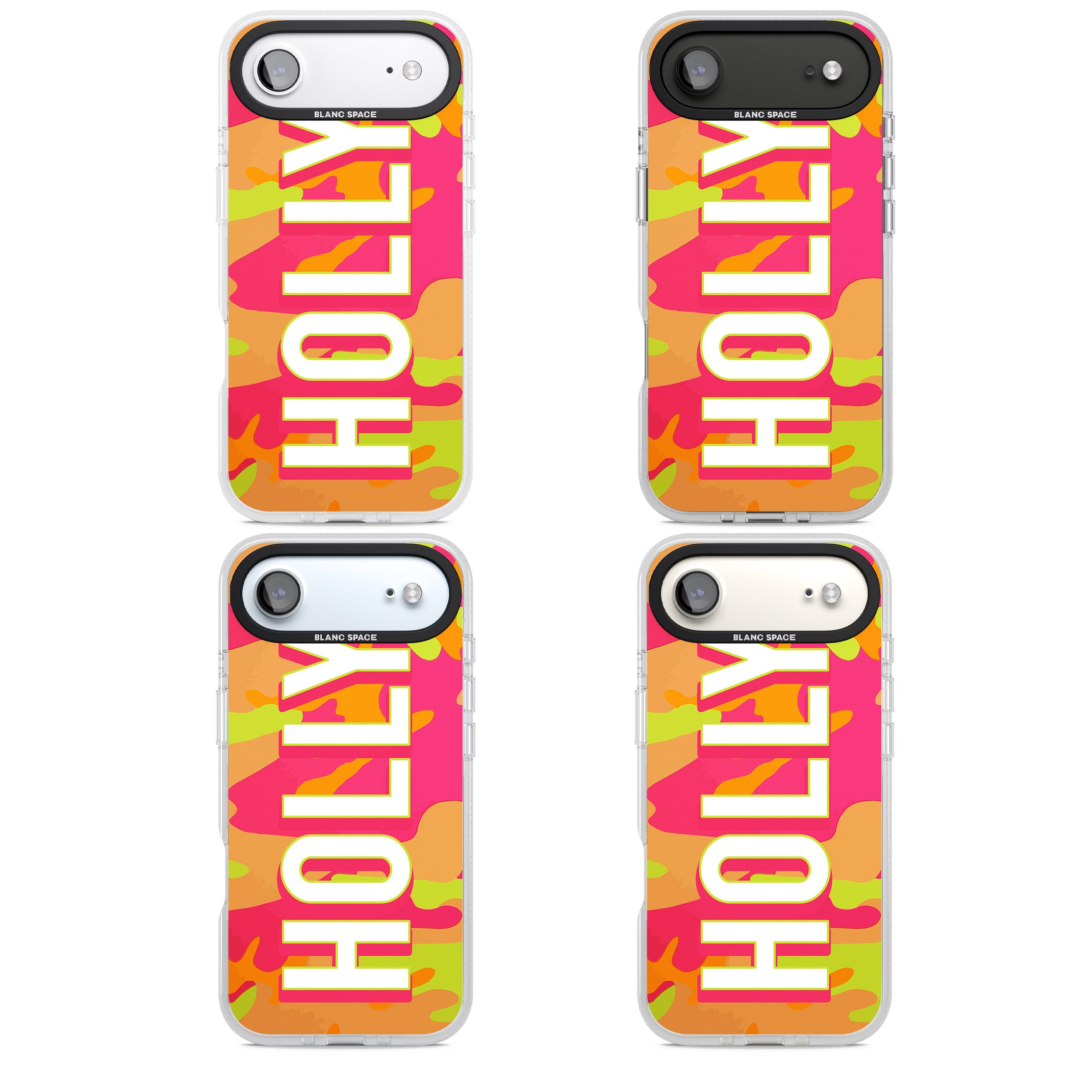 Personalised Bold Neon Camo iPhone 17 Air Impact Air Clear Phone Case APT Impact Protection