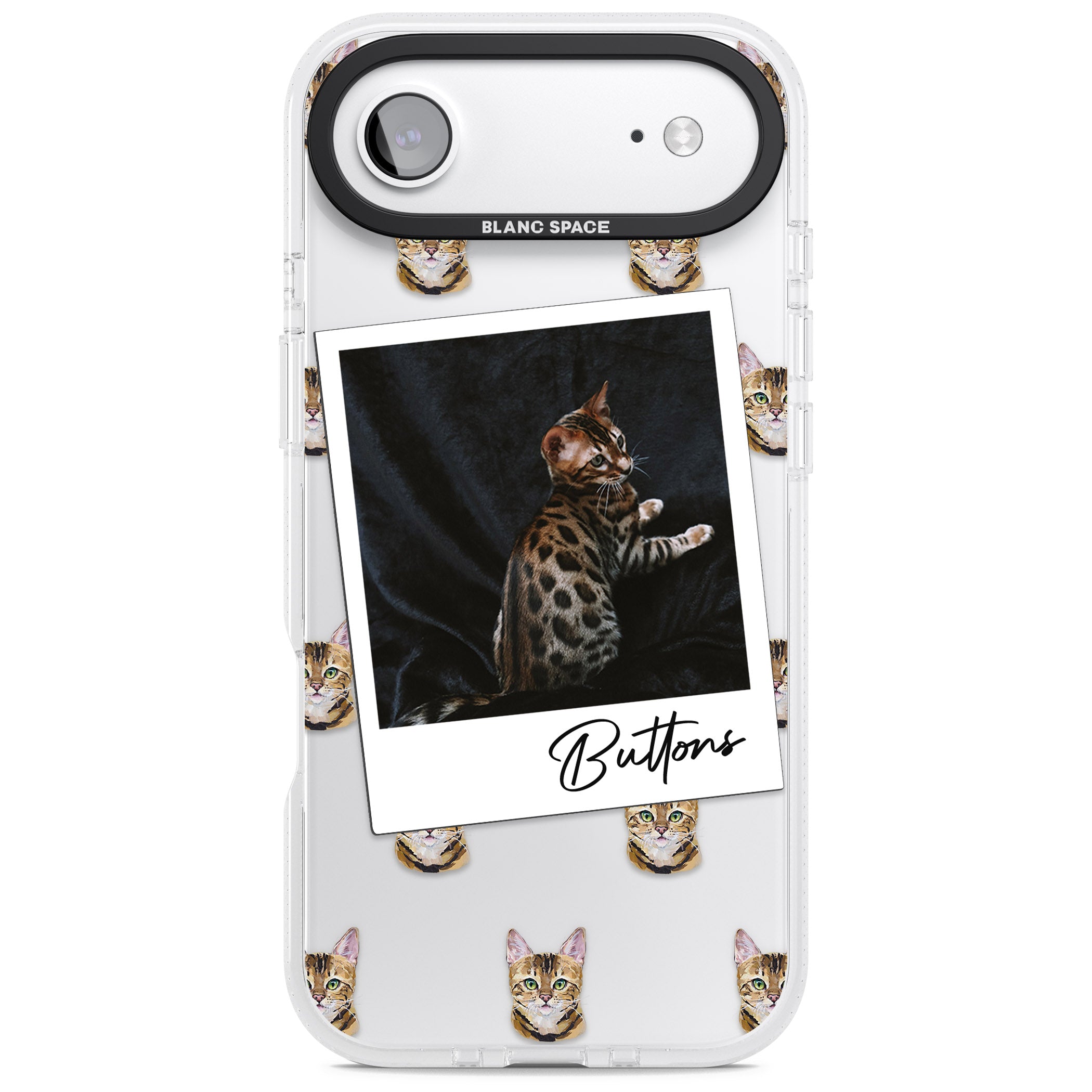 Personalised Bengal Cat Photo iPhone 17 Air Impact Air Clear Phone Case