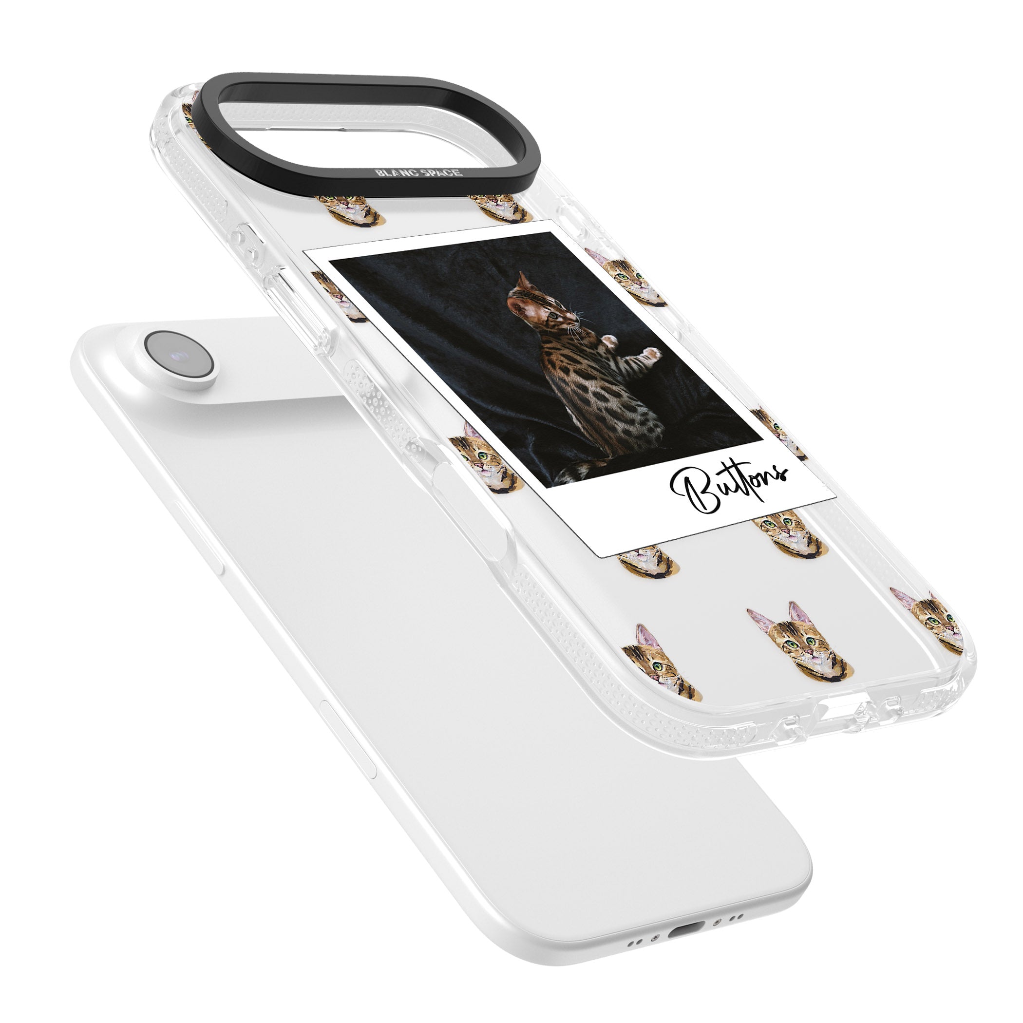 Personalised Bengal Cat Photo iPhone 17 Air Impact Air Clear Phone Case Colours