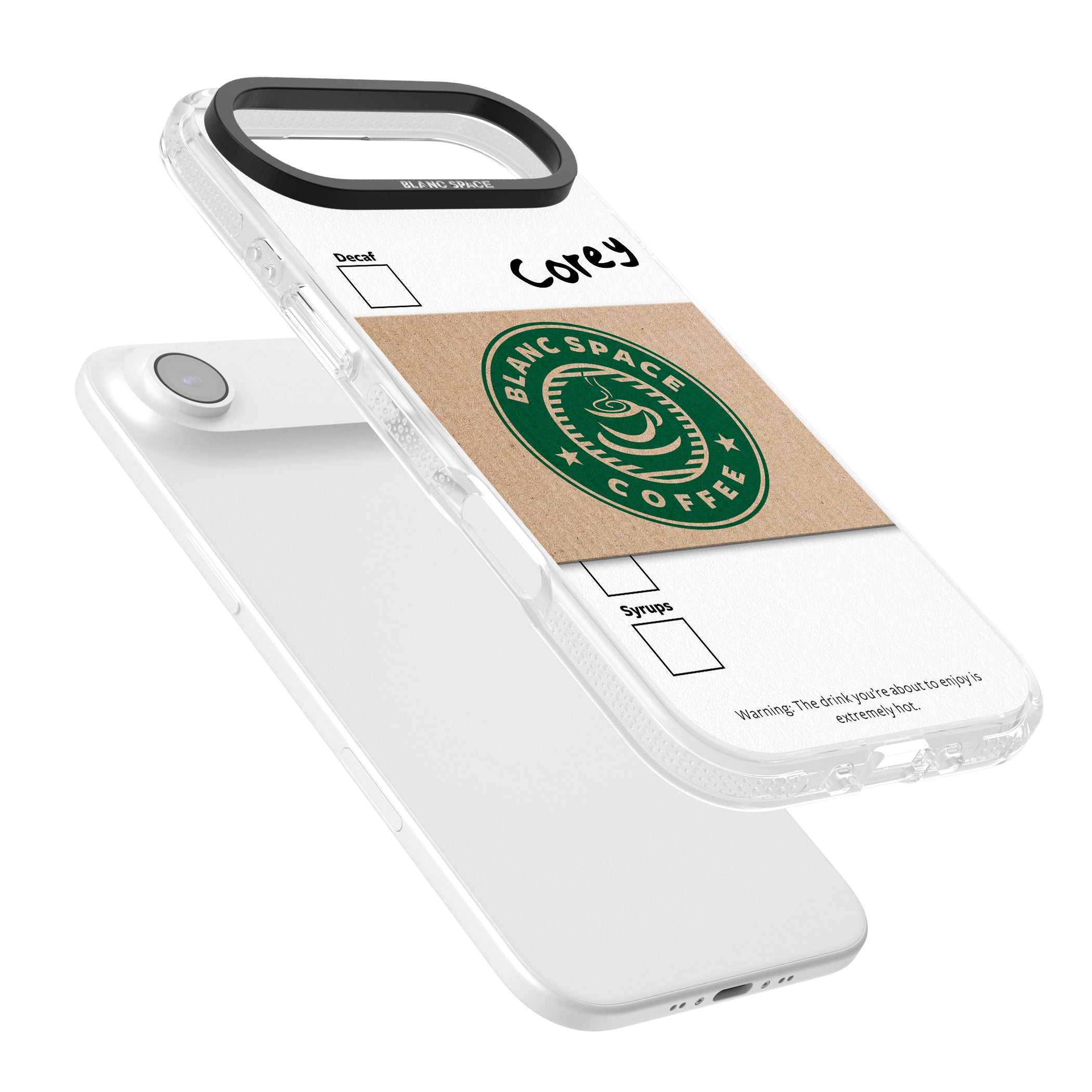 Personalised Coffee Cup iPhone 17 Air Impact Air Clear Phone Case Colours