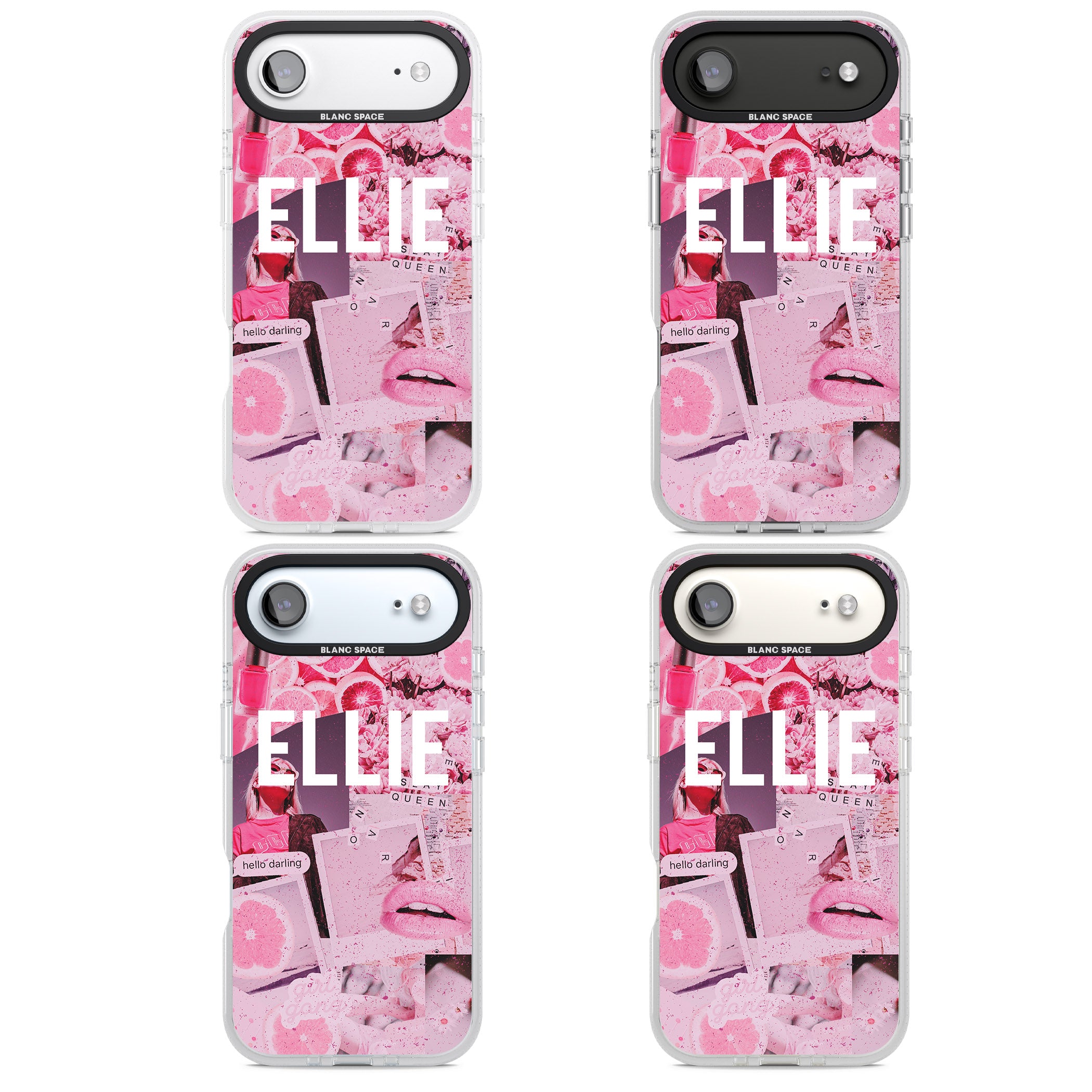 Personalised Sweet Pink Collage iPhone 17 Air Impact Air Clear Phone Case APT Impact Protection