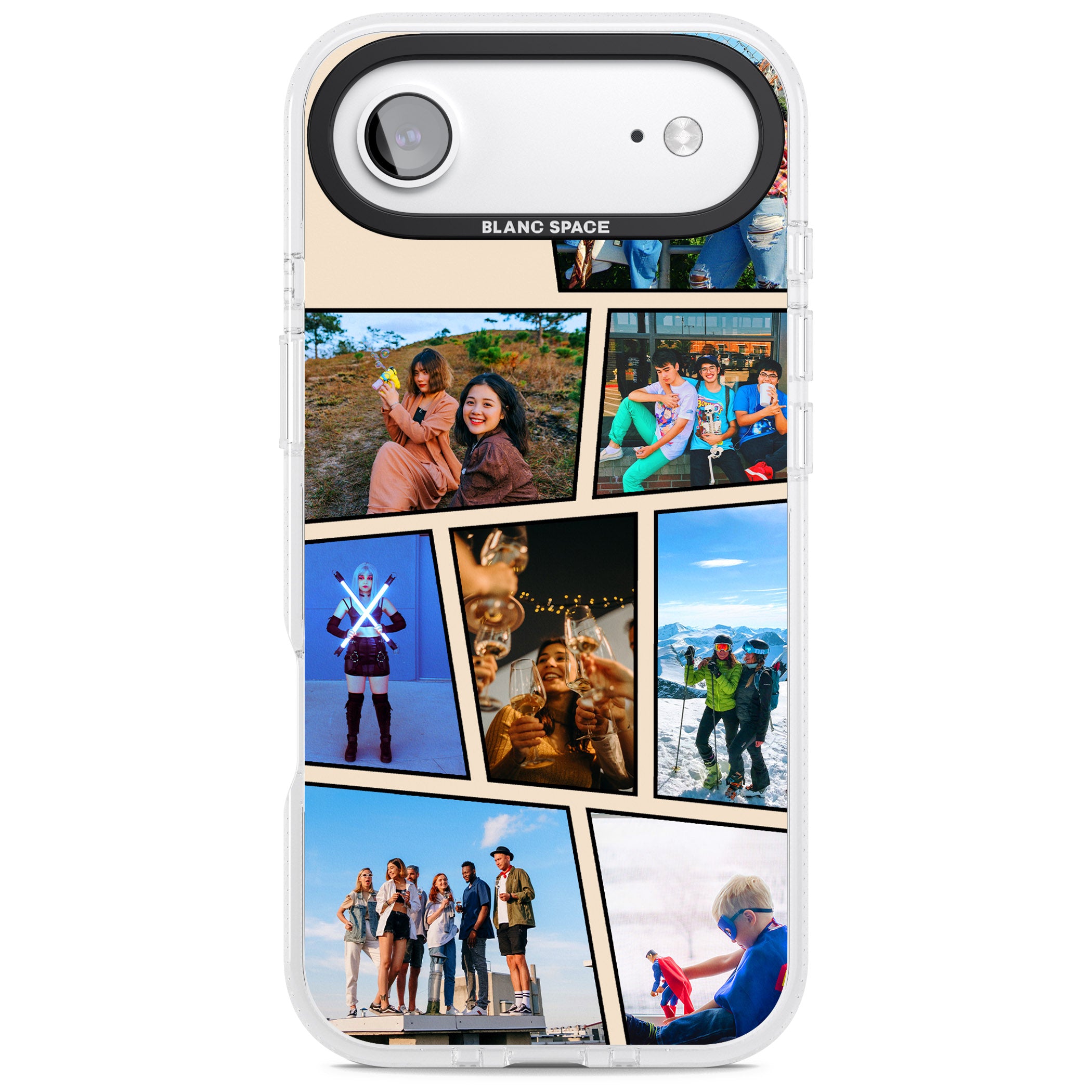 Personalised Comic Strip Photo iPhone 17 Air Impact Air Clear Phone Case