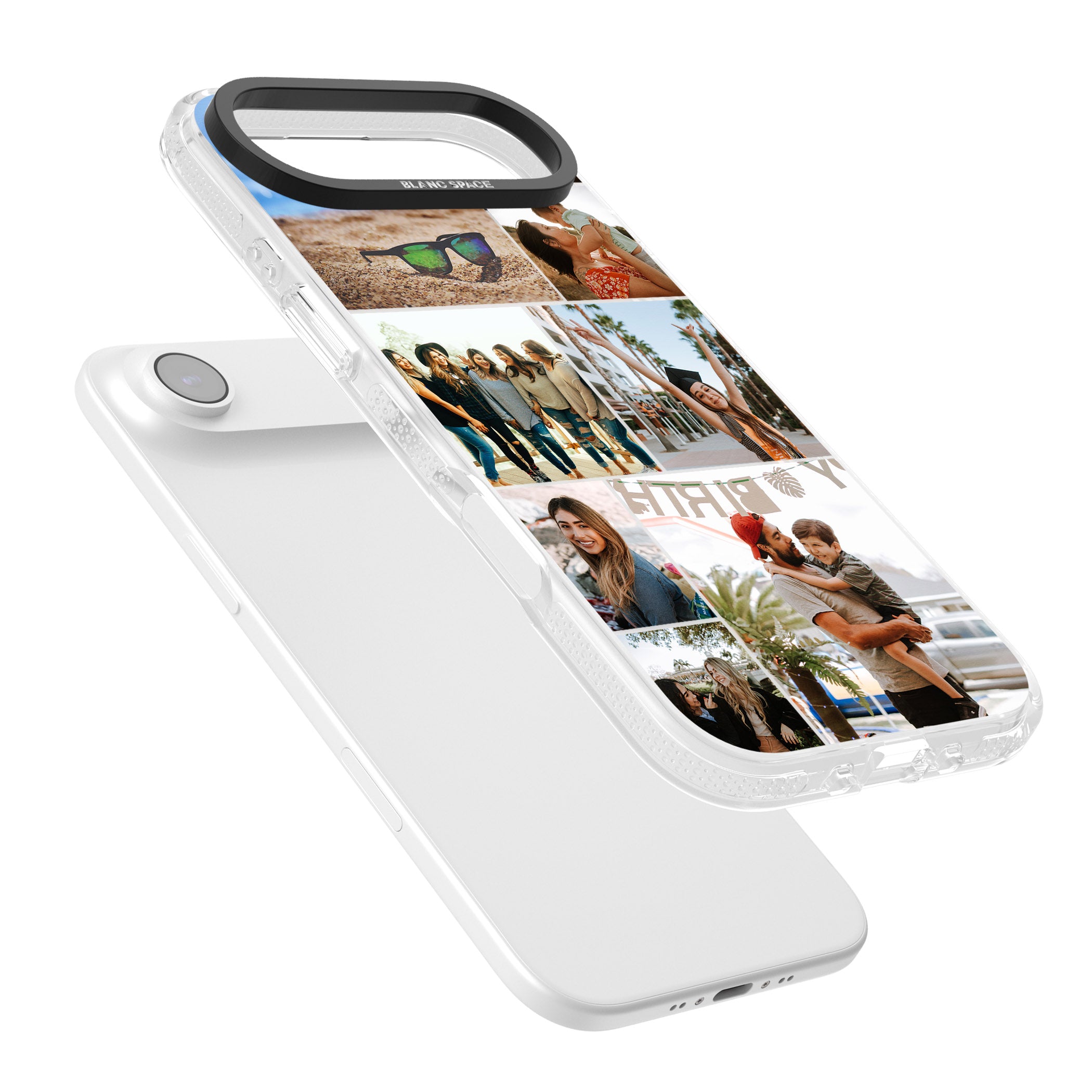 Personalised Photo Grid iPhone 17 Air Impact Air Clear Phone Case Colours