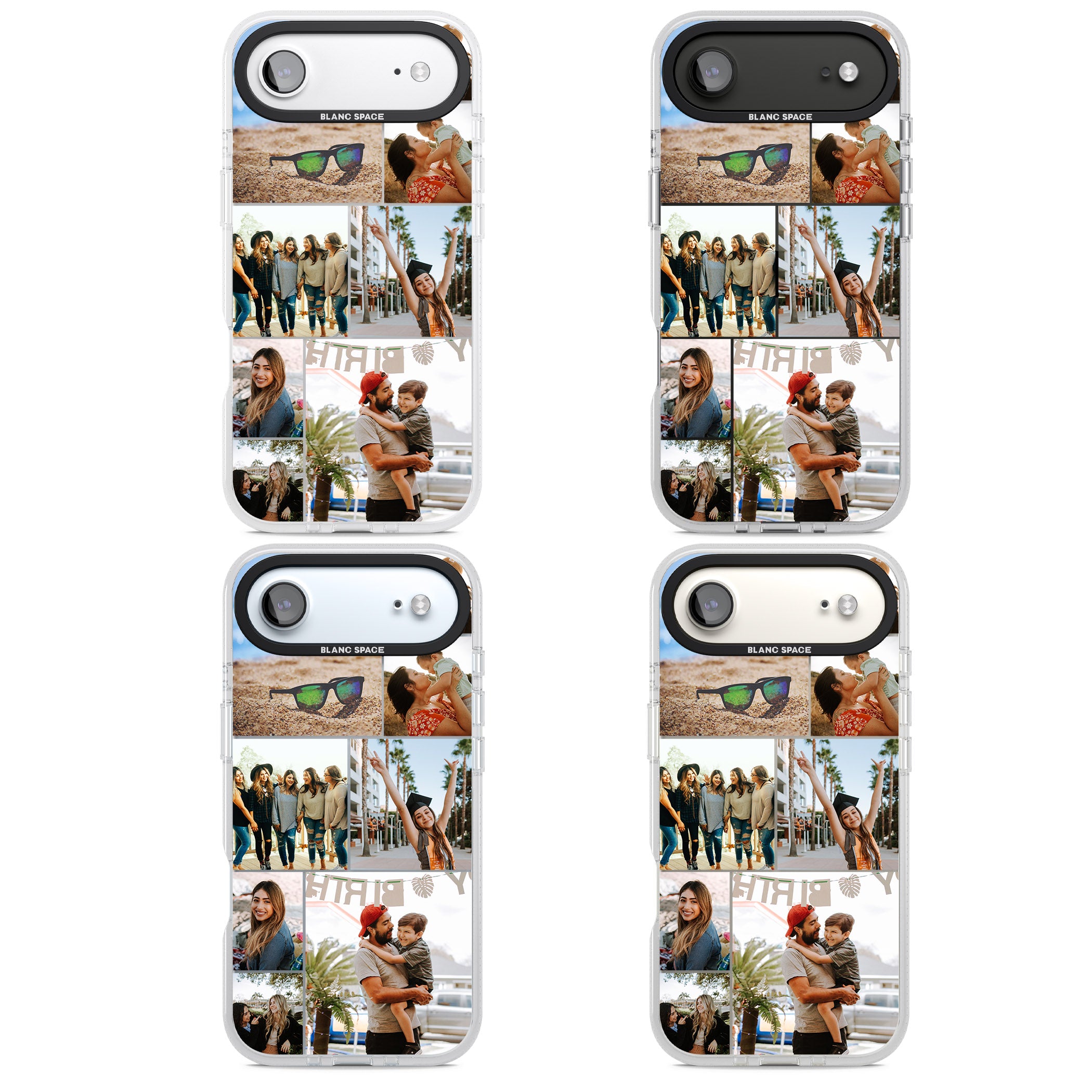 Personalised Photo Grid iPhone 17 Air Impact Air Clear Phone Case APT Impact Protection