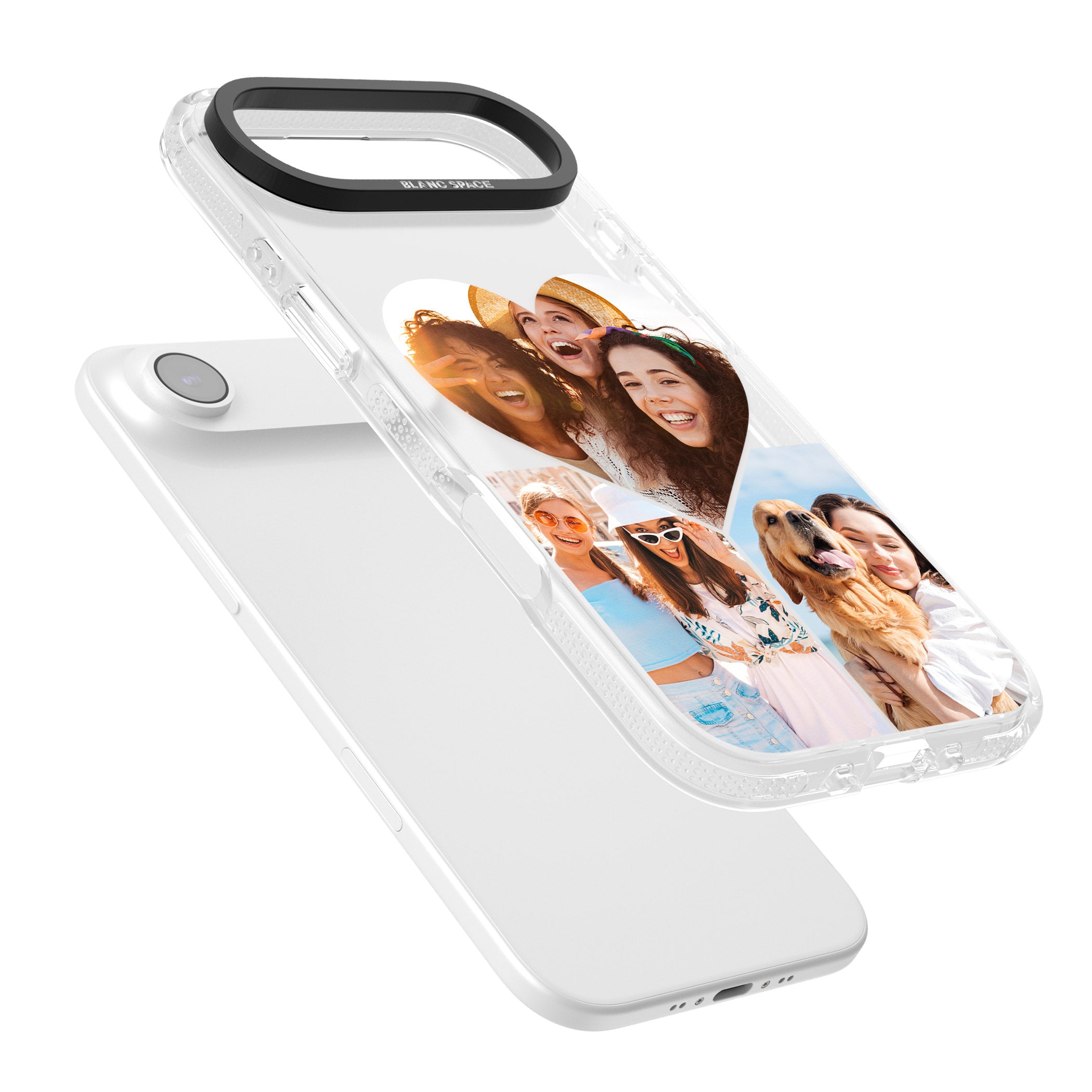 Personalised Heart Photo iPhone 17 Air Impact Air Clear Phone Case Colours