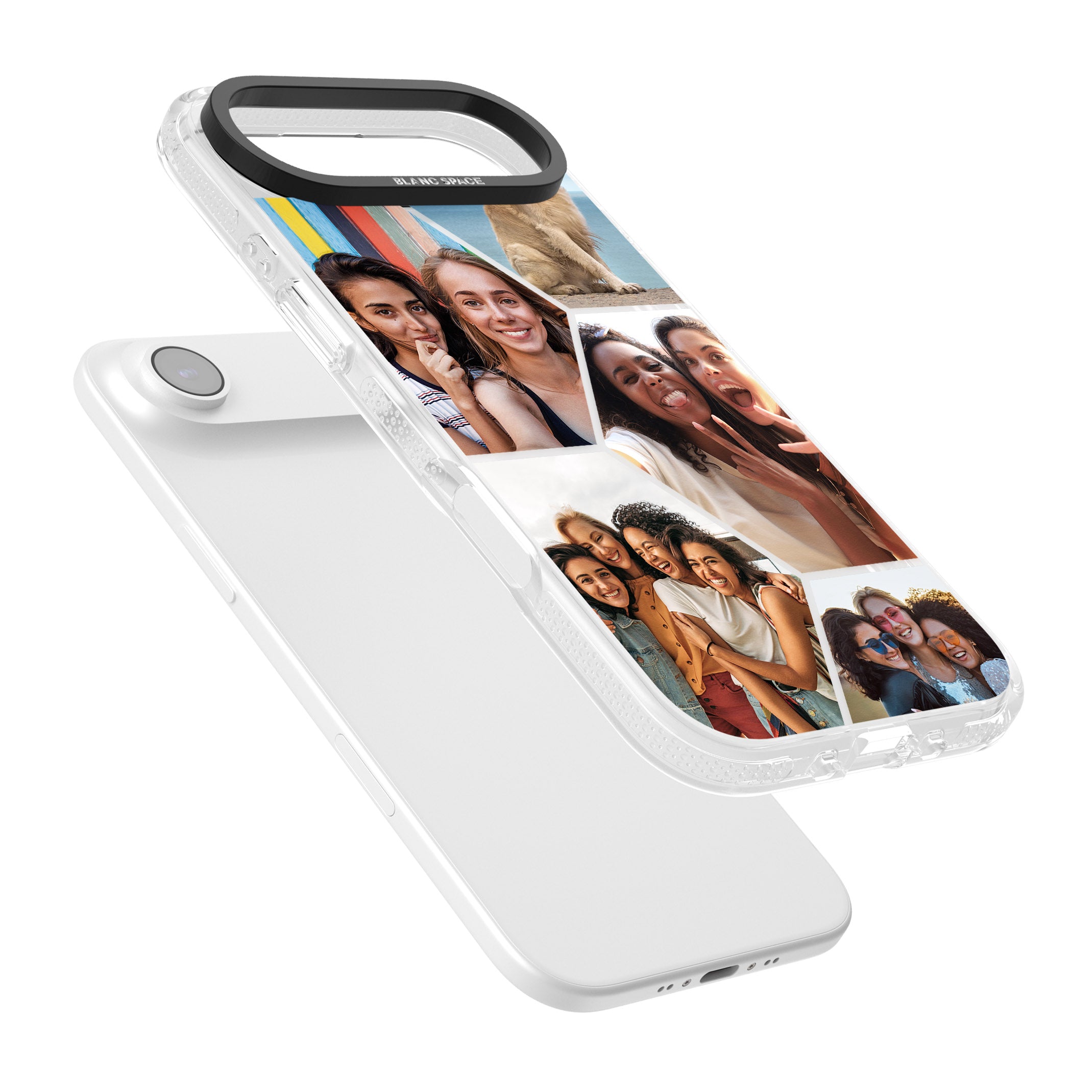 Personalised Beehive Photo Grid iPhone 17 Air Impact Air Clear Phone Case Colours