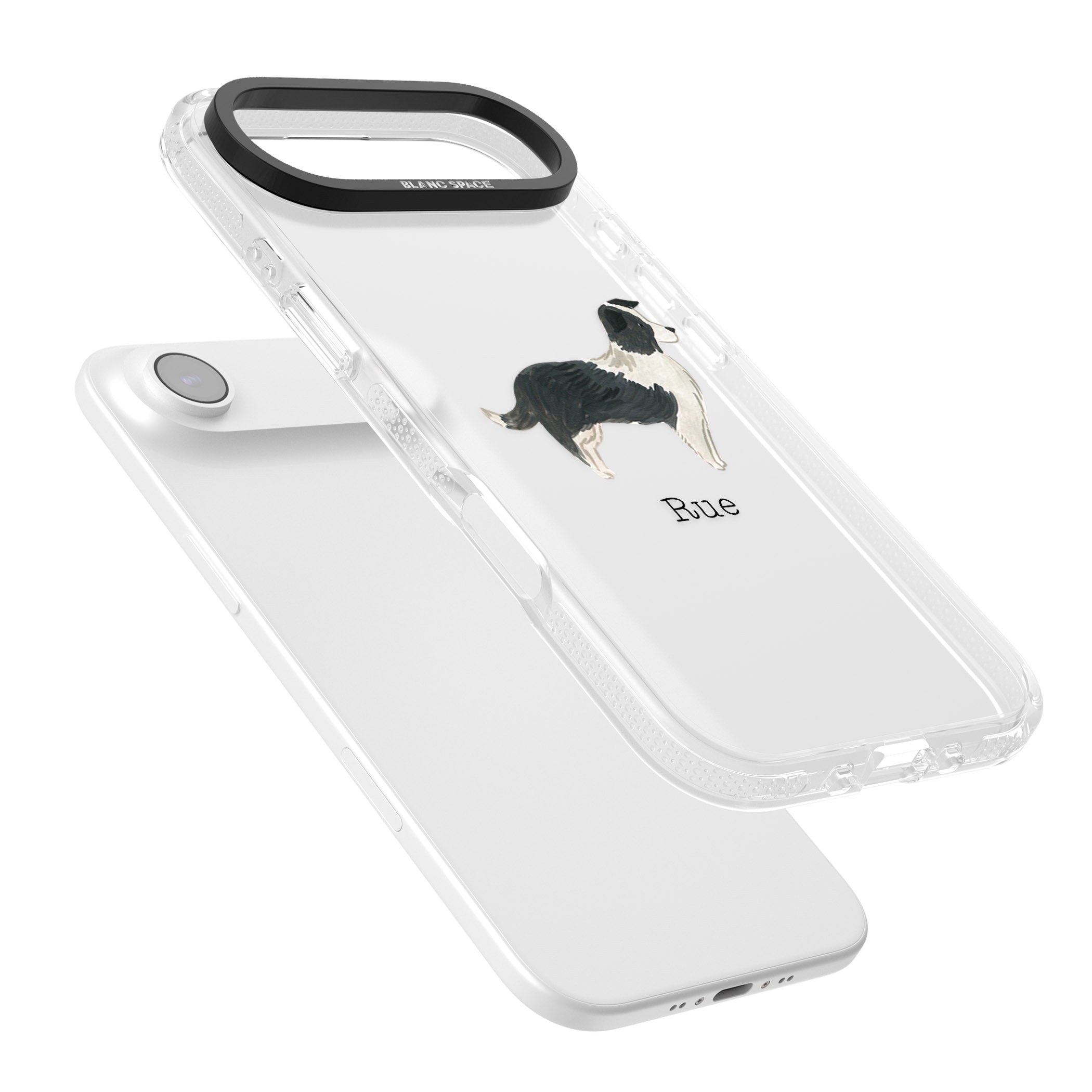 Personalised Border Collie iPhone 17 Air Impact Air Clear Phone Case Colours