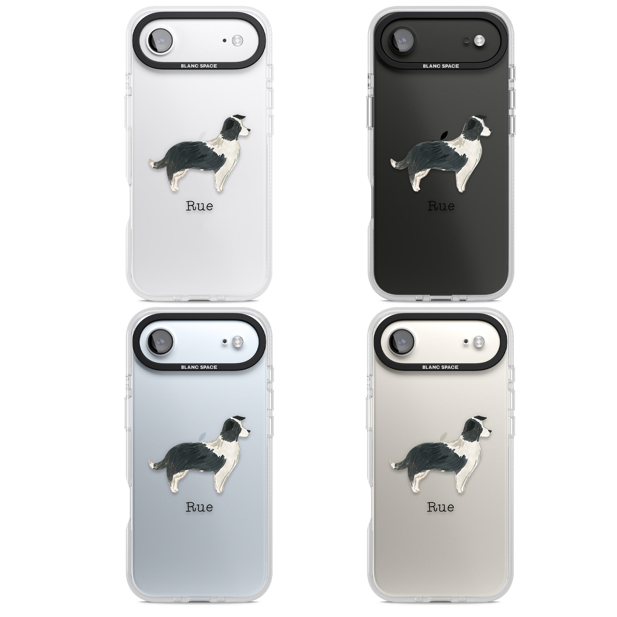 Personalised Border Collie iPhone 17 Air Impact Air Clear Phone Case APT Impact Protection