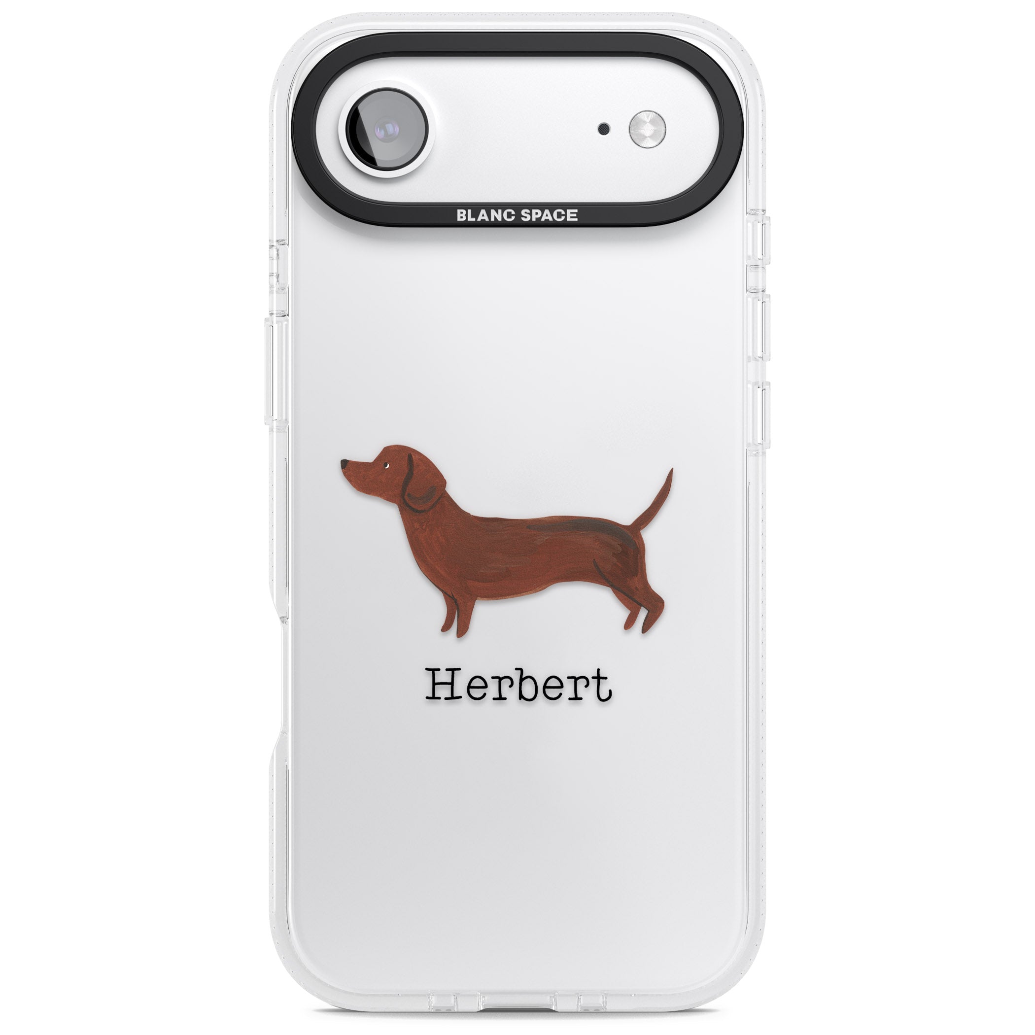 Personalised Sausage Dog iPhone 17 Air Impact Air Clear Phone Case